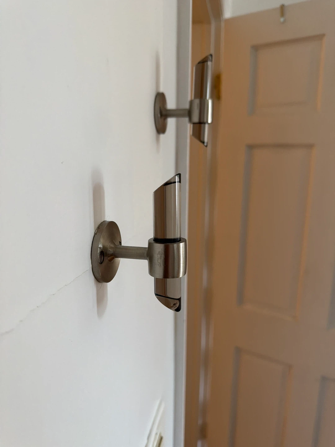 Modern Nickel and Lucite Hook (Set of 2) - photo 2
