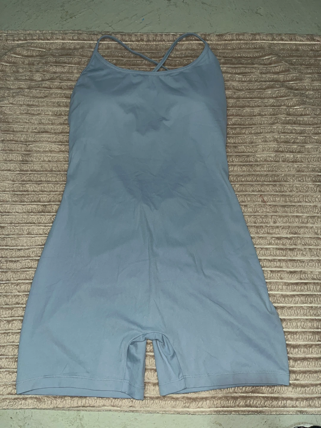 AlignFit Blue Ruched Bodysuit romper large - photo 2