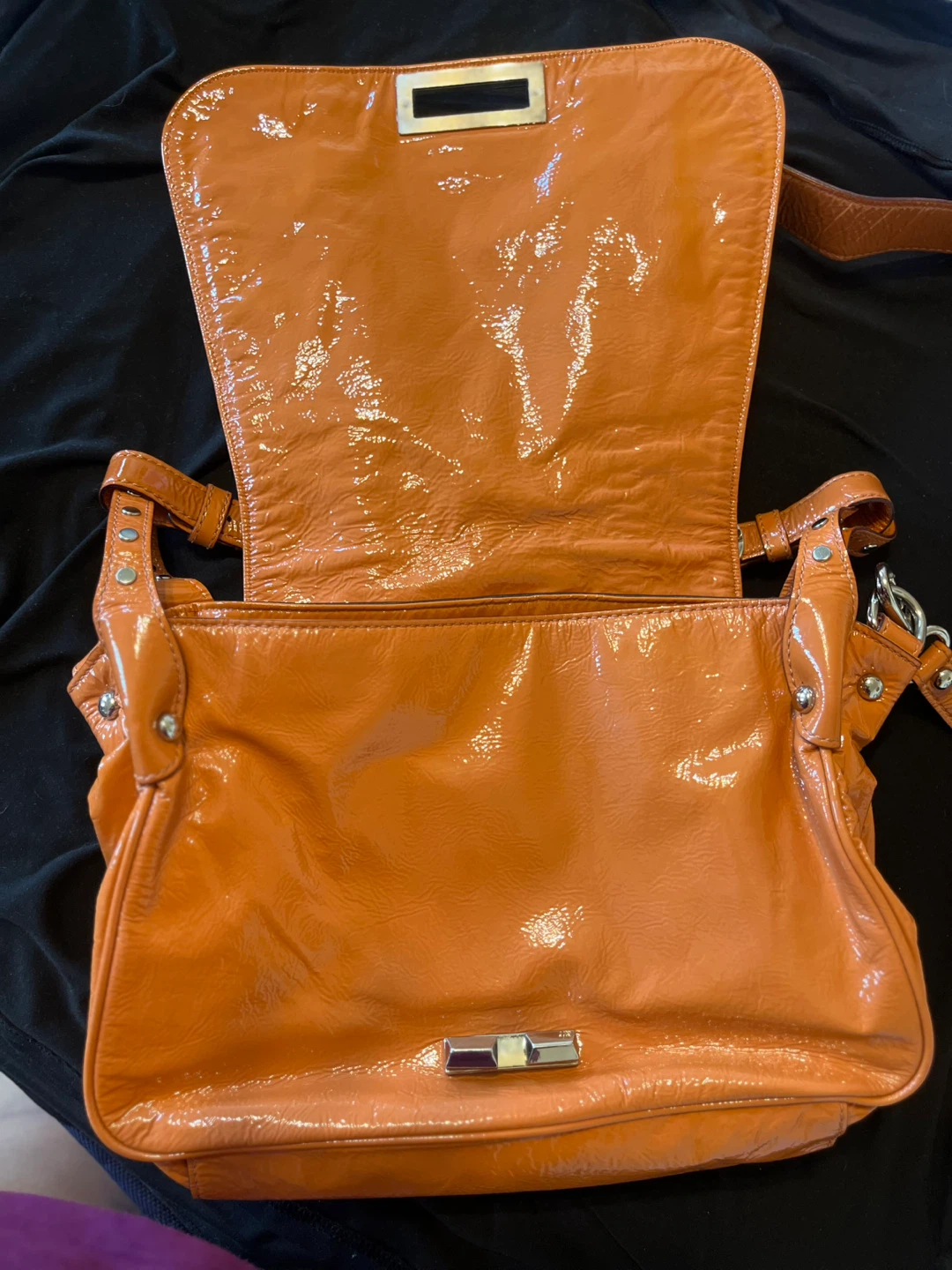 Rebecca Minkoff Orange Patent Leather Shoulder Bag - photo 3