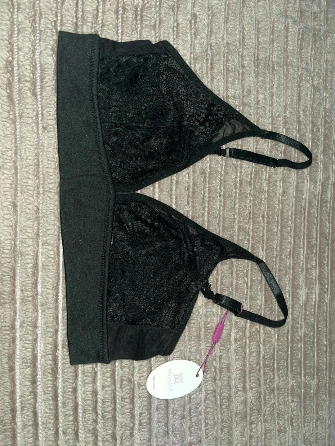 Avidlove Black Lace Bralette - Size M