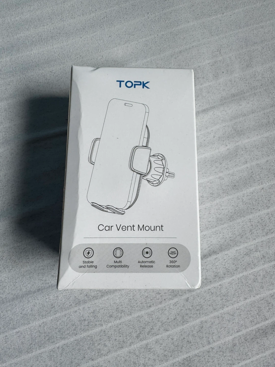 TOPK Car Vent Phone Mount – 360° Rotation | Auto Grip