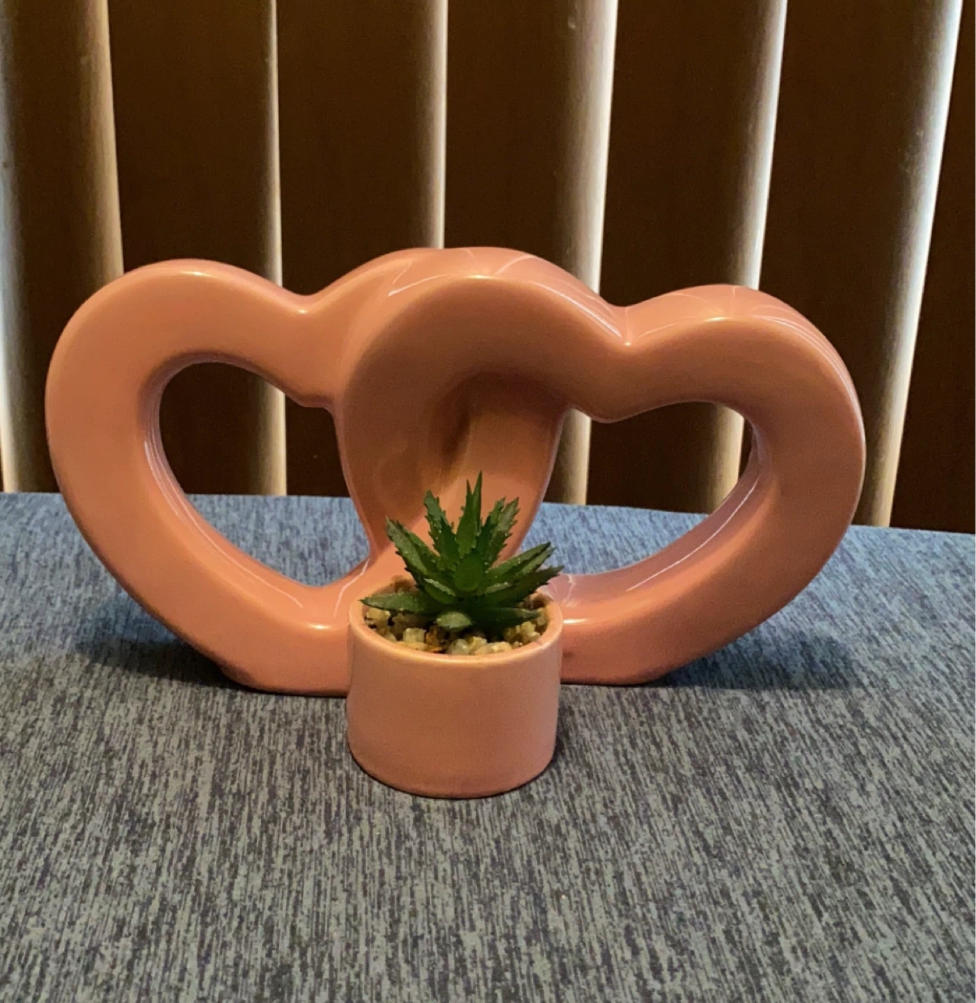 Pink Ceramic Dog Planter with Succulent - photo 2