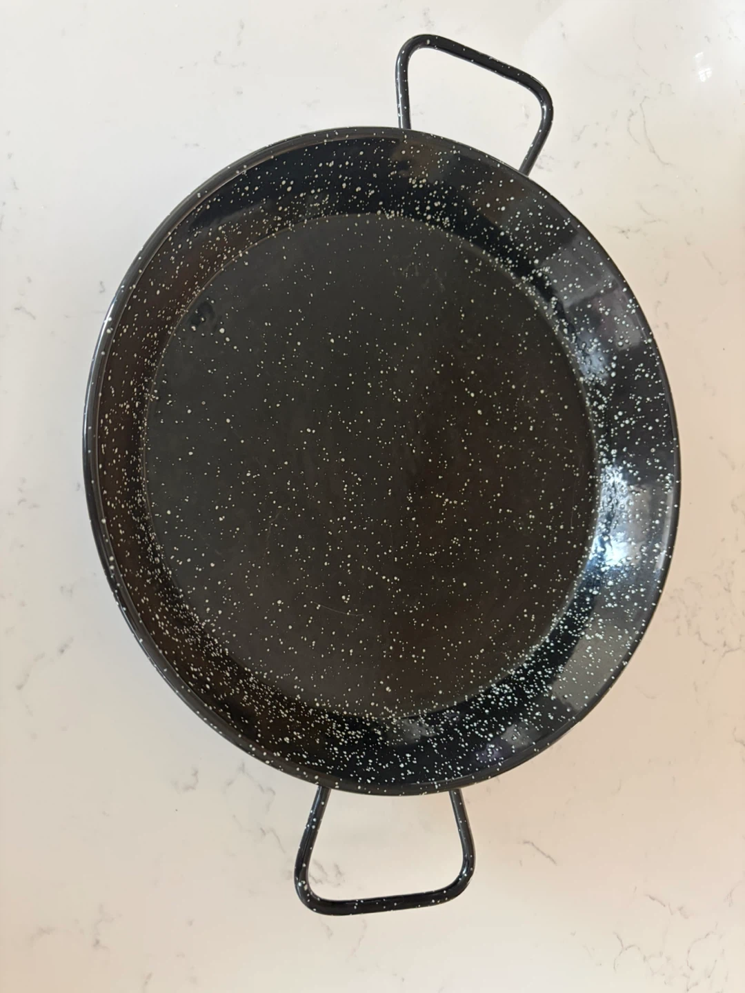 Black Enamel Paella Pan