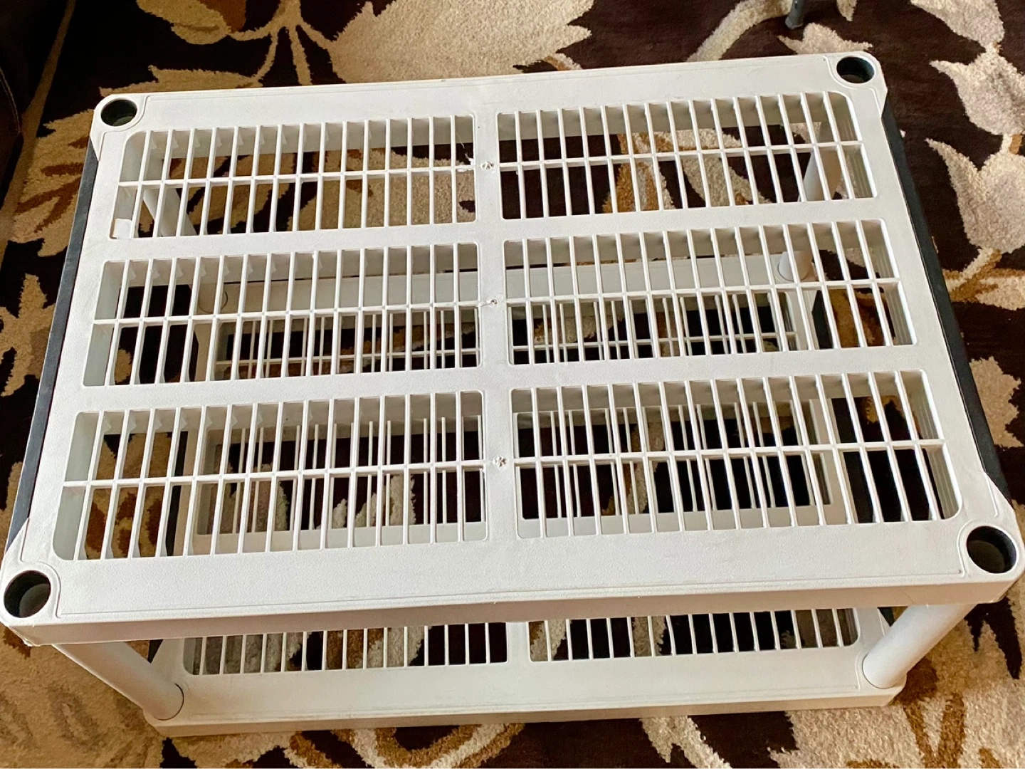 White Plastic Storage Shelf Unit