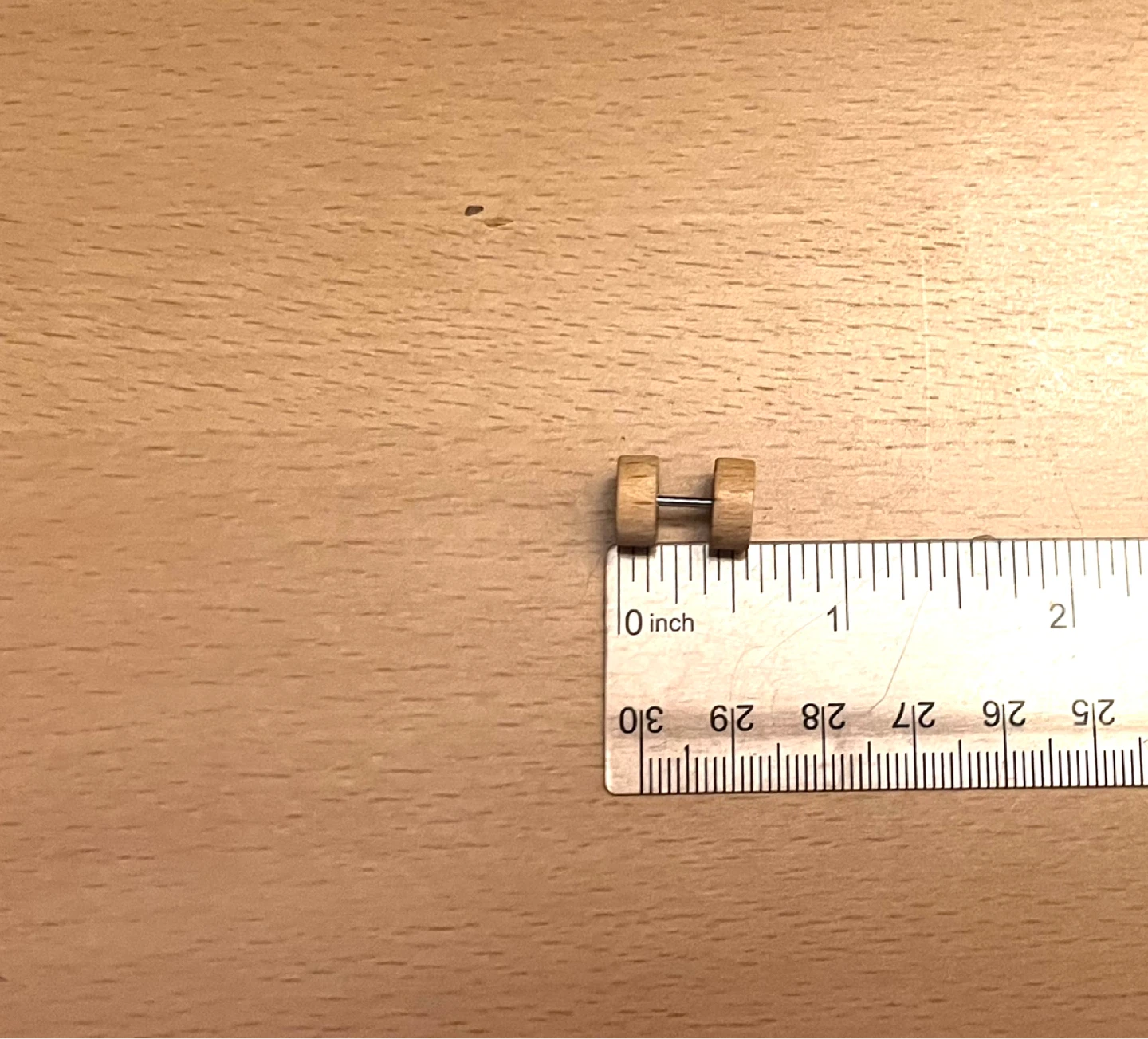 Wooden Barbell Earrings - photo 2