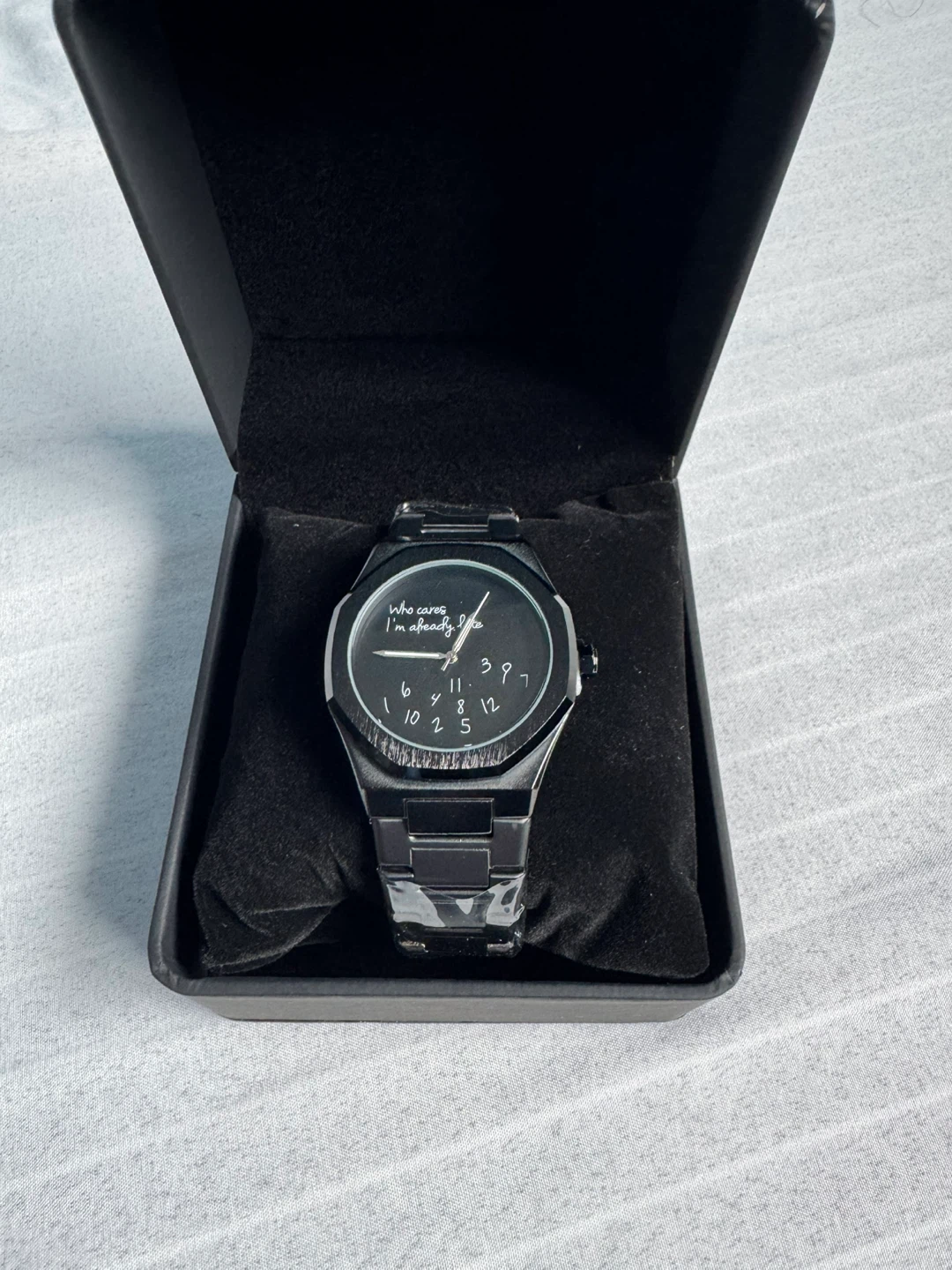 “WHO CARES I’M ALREADY LATE” WATCH
