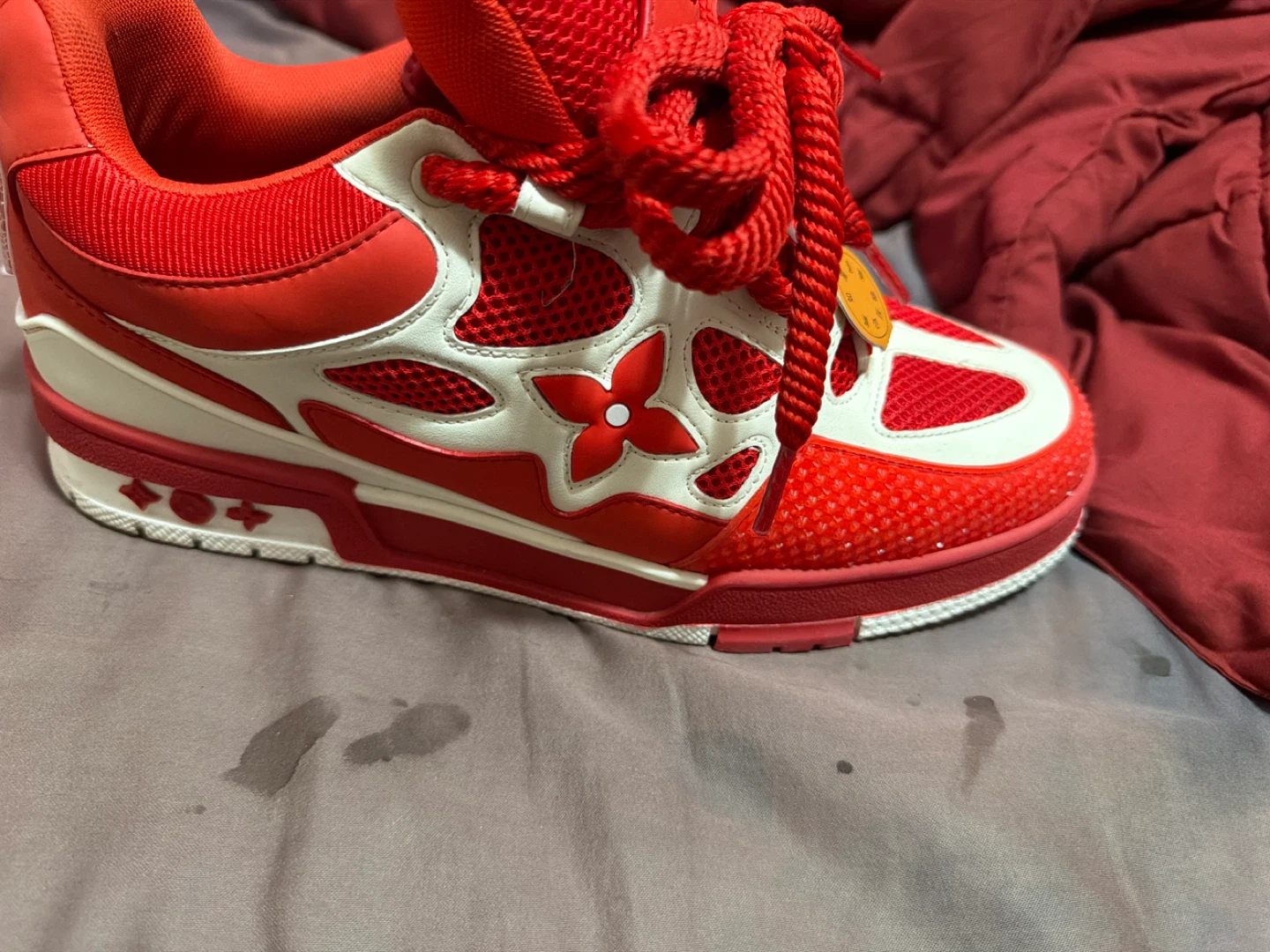 Louis Vuitton LV Red & White Sneakers - photo 2