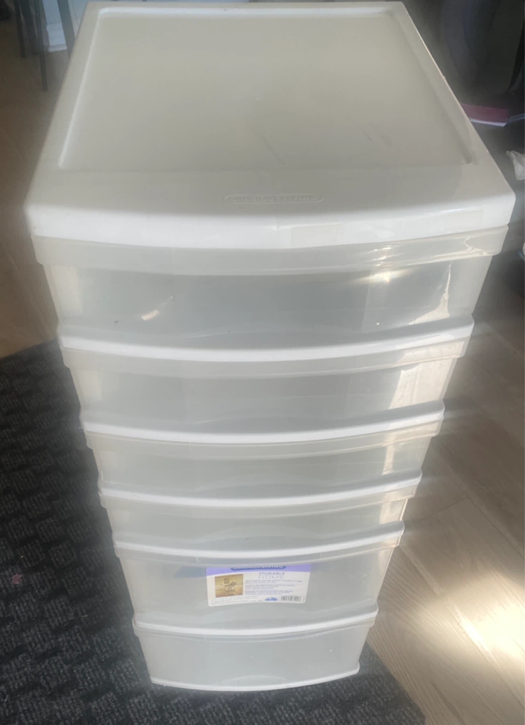 White 5-Drawer Storage Unit - photo 3