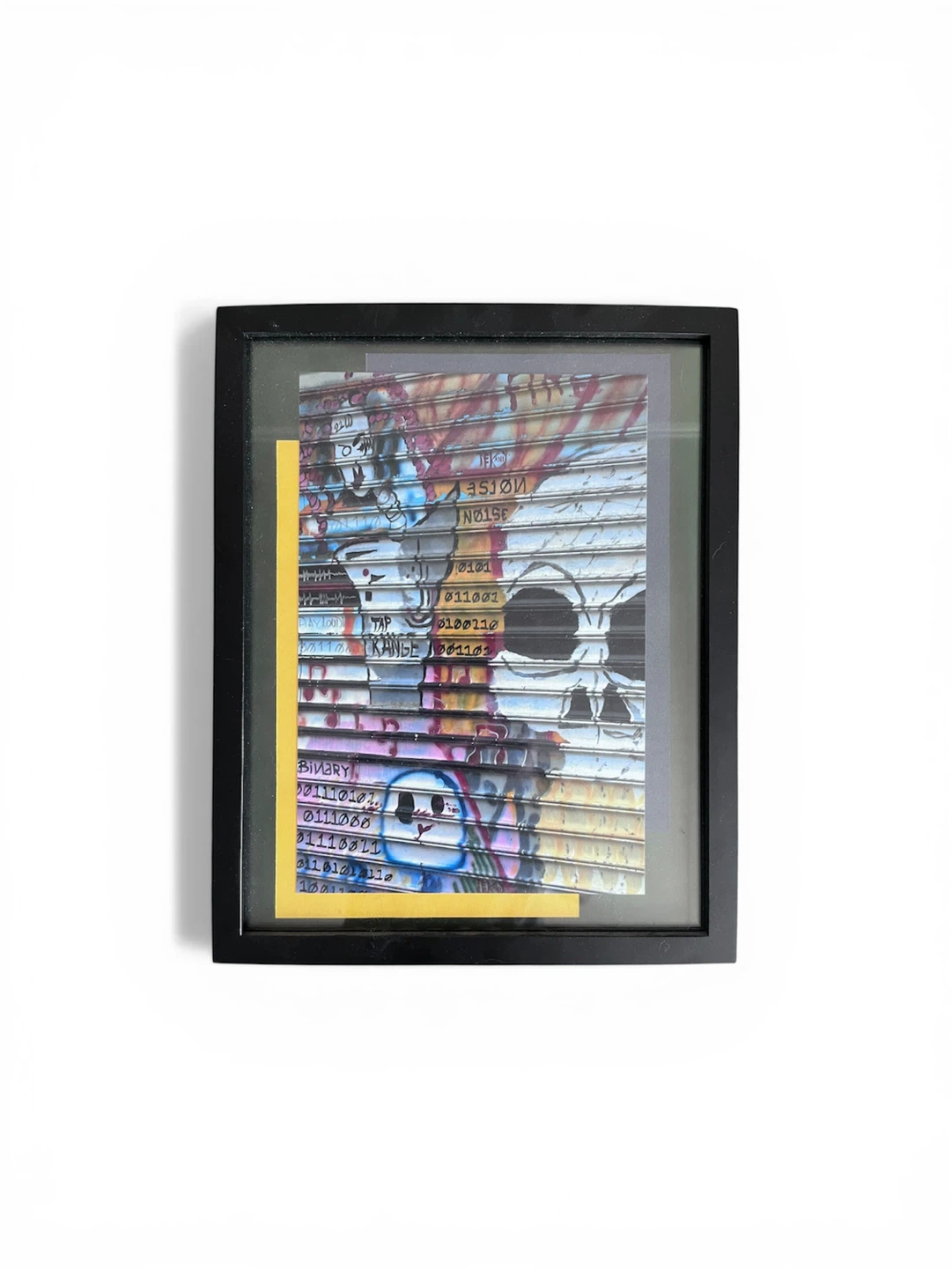 Framed Art Print with Graffiti