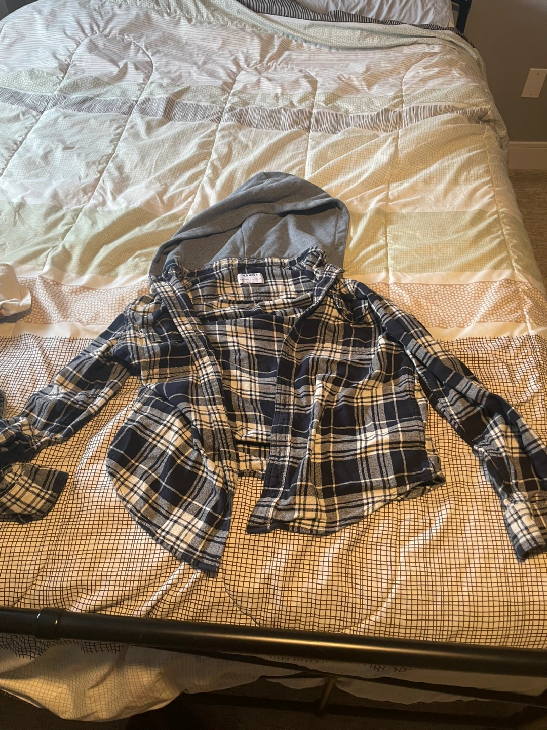 Medium Old Navy Flannel Hoodie