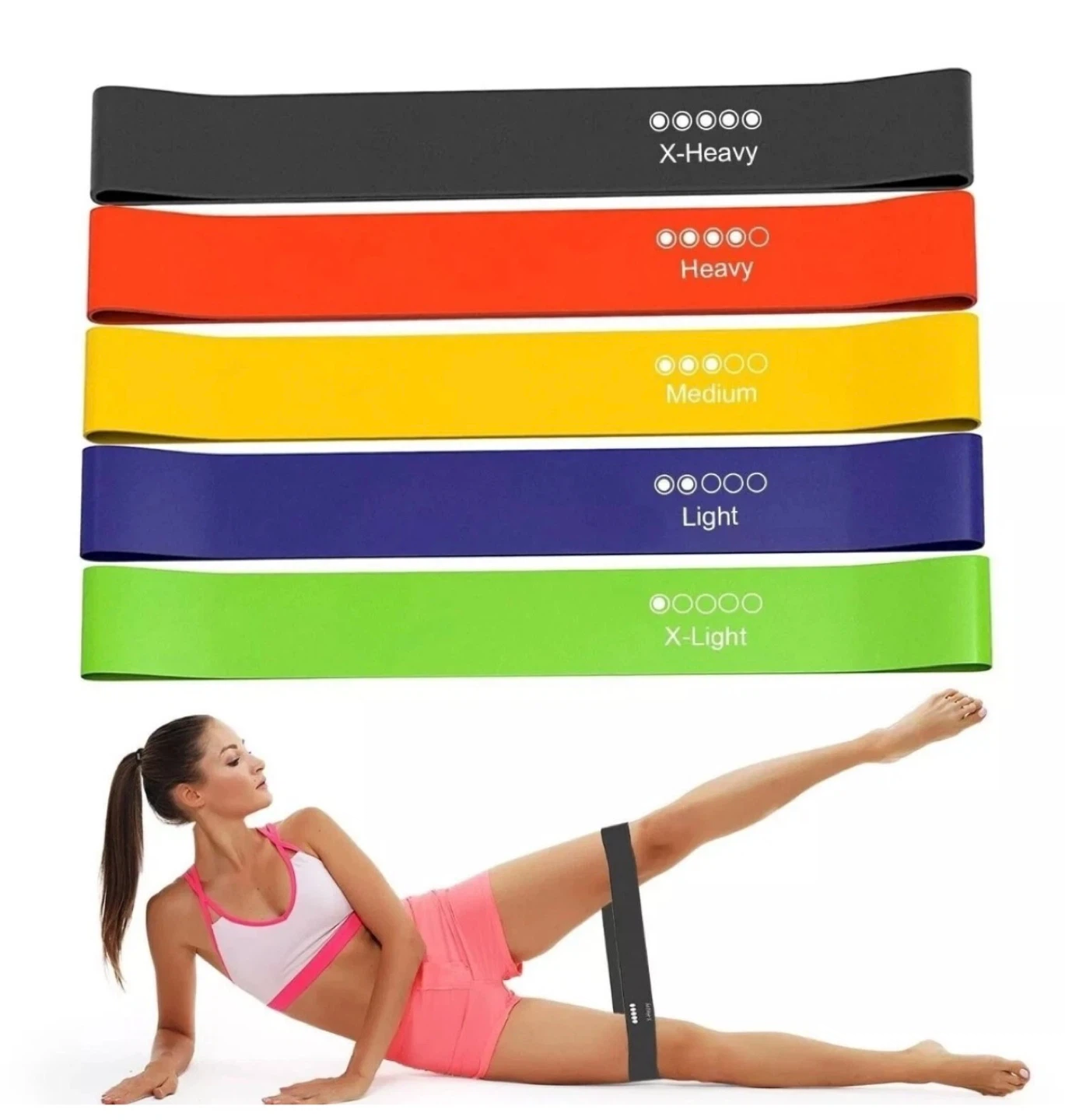 Resistance Loop Bands Set – X-Light to Heavy | 5 Levels