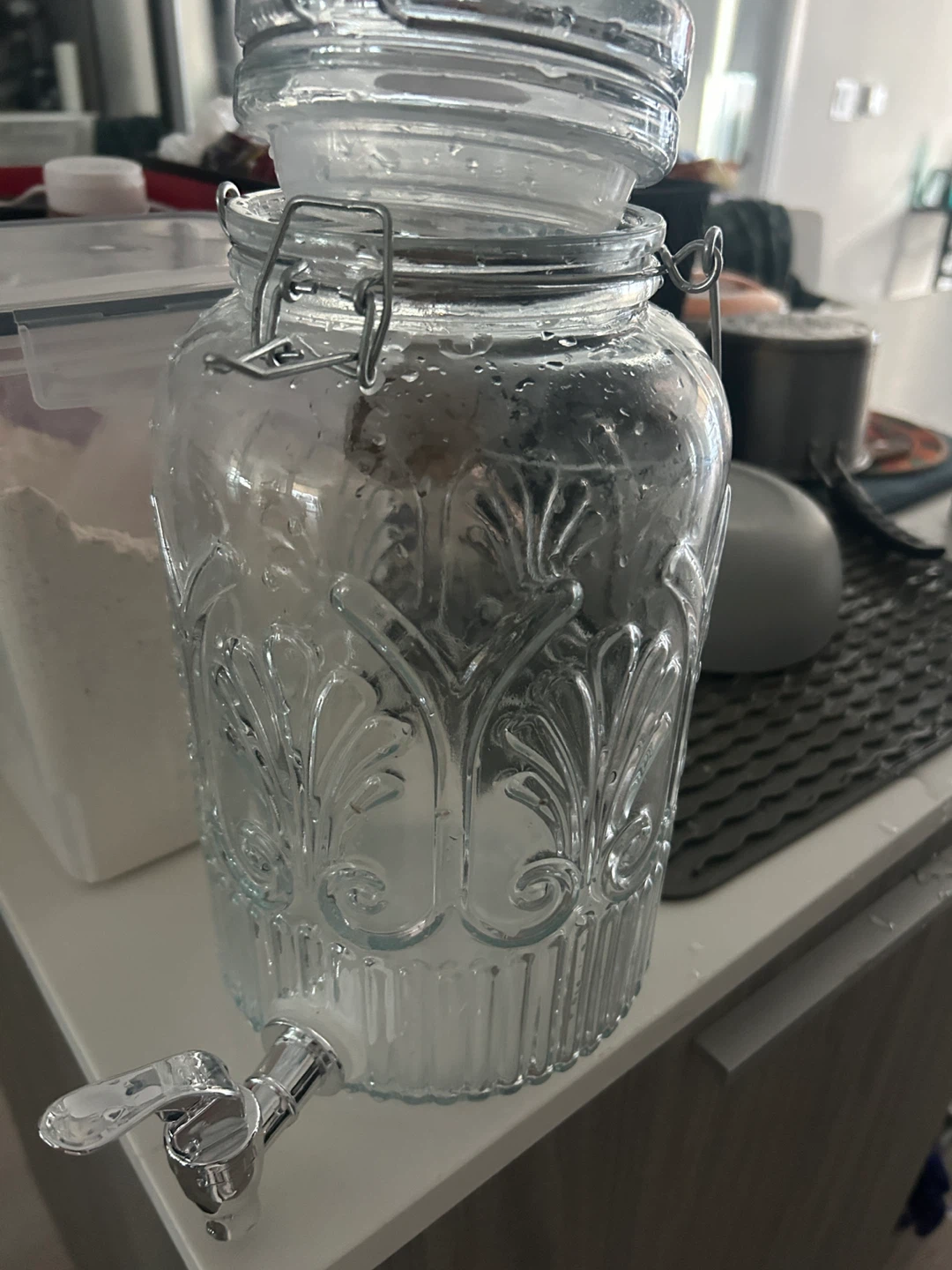 Glass Beverage Dispenser with tap - photo 2