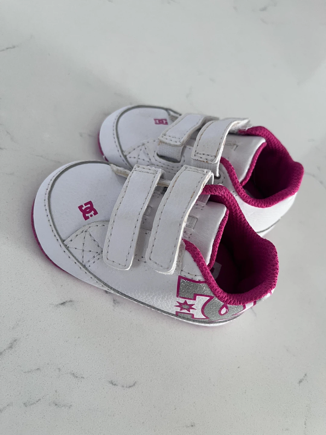 DC Shoes Baby Crib Shoes White Pink Size 2 (11cm) - photo 3