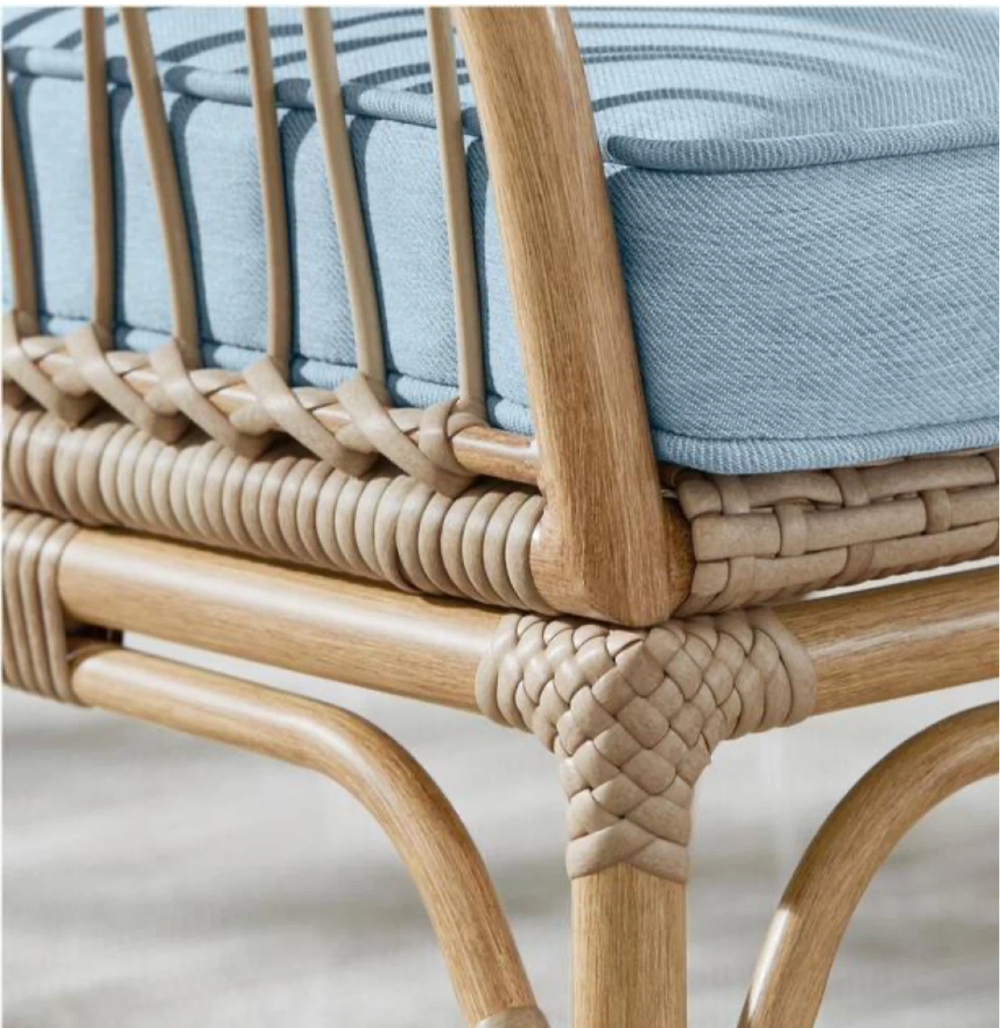 Light Blue Wicker Patio Set - photo 4