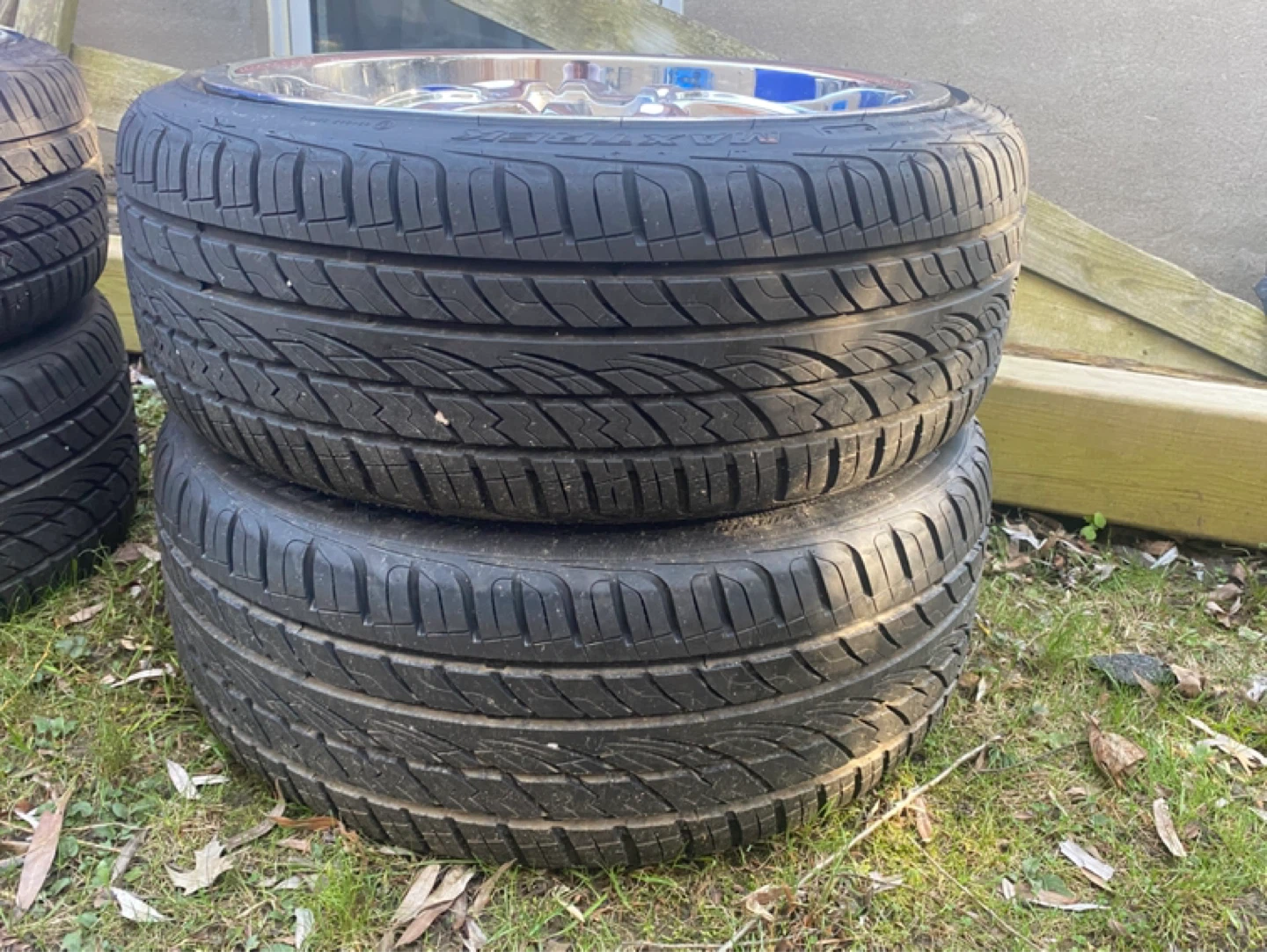 Set of 4 Chrome Rims and Tires