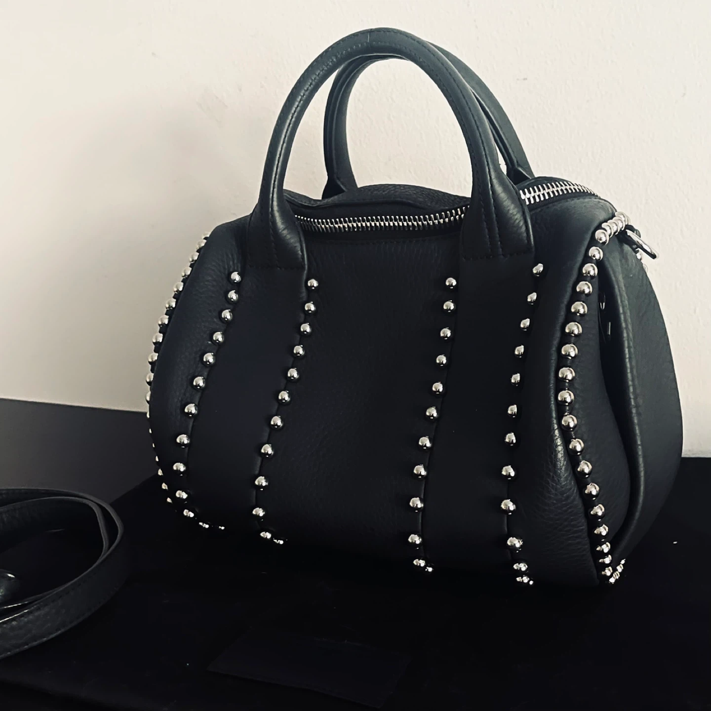 Alexander Wang Studded Rockie Pebbled Leather Medium bag - photo 2