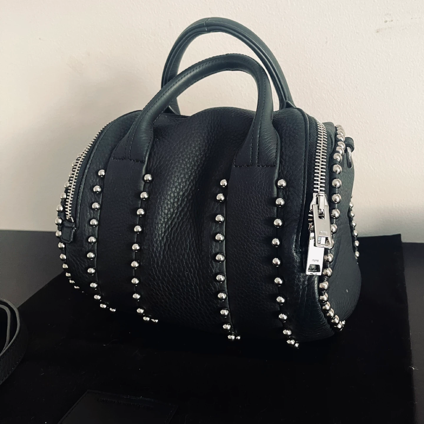 Alexander Wang Studded Rockie Pebbled Leather Medium bag - photo 3