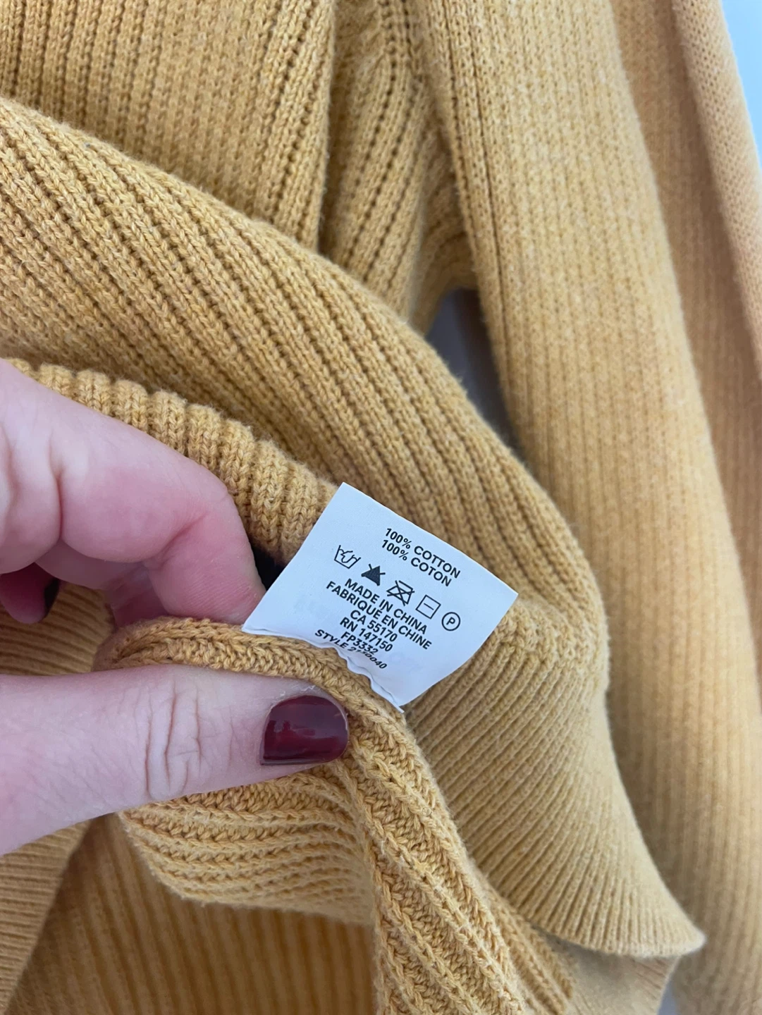Frank And Oak Yellow V-Neck Sweater - Size S - photo 3