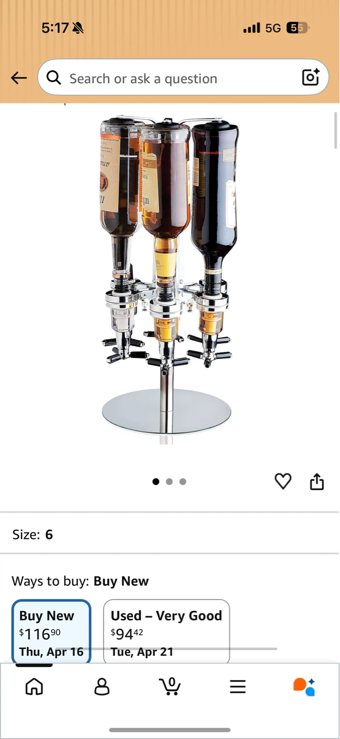 6 Bottle Rotating Liquor Dispenser - photo 2