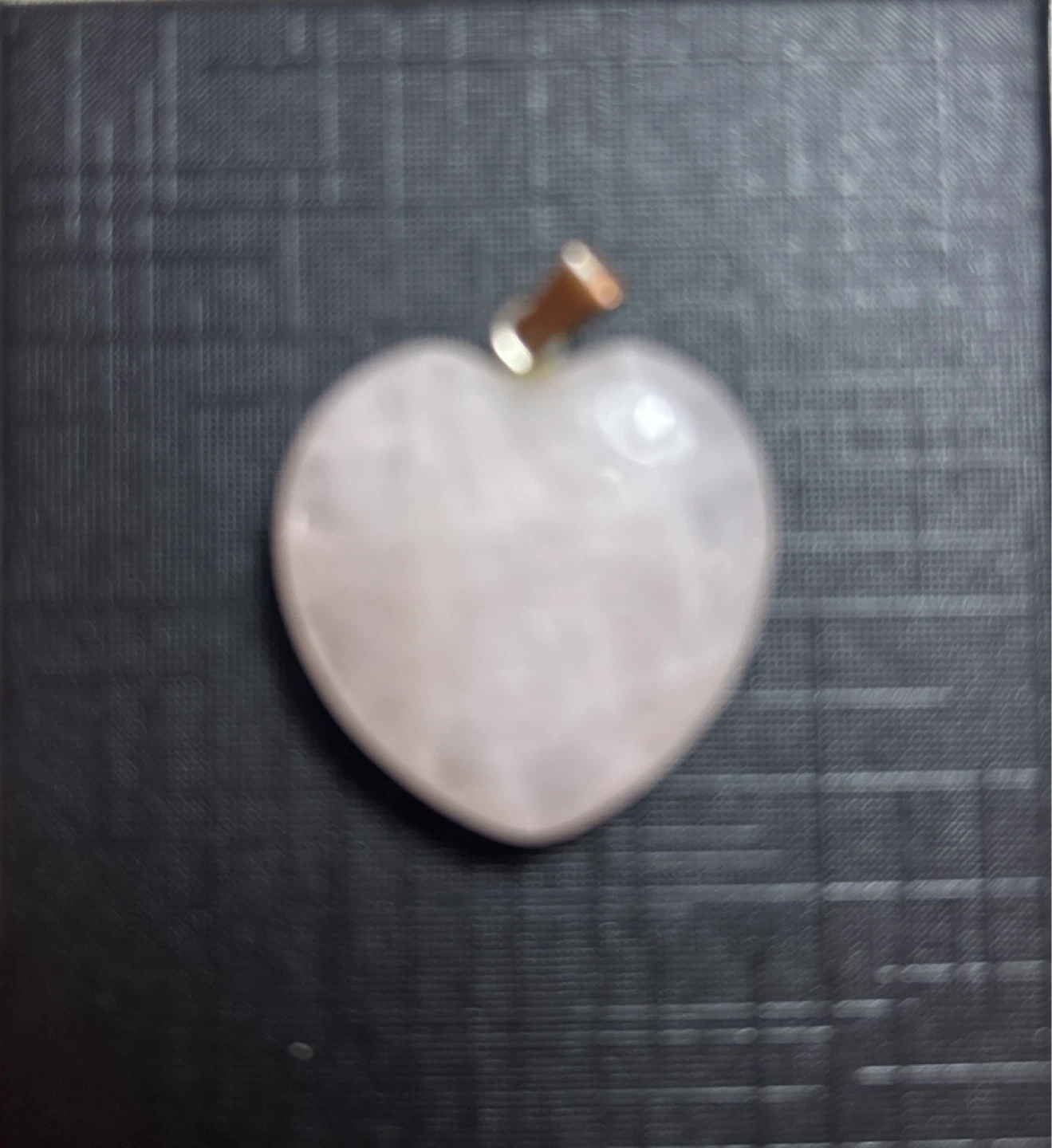 Pink Heart Shaped Crystal Pendant