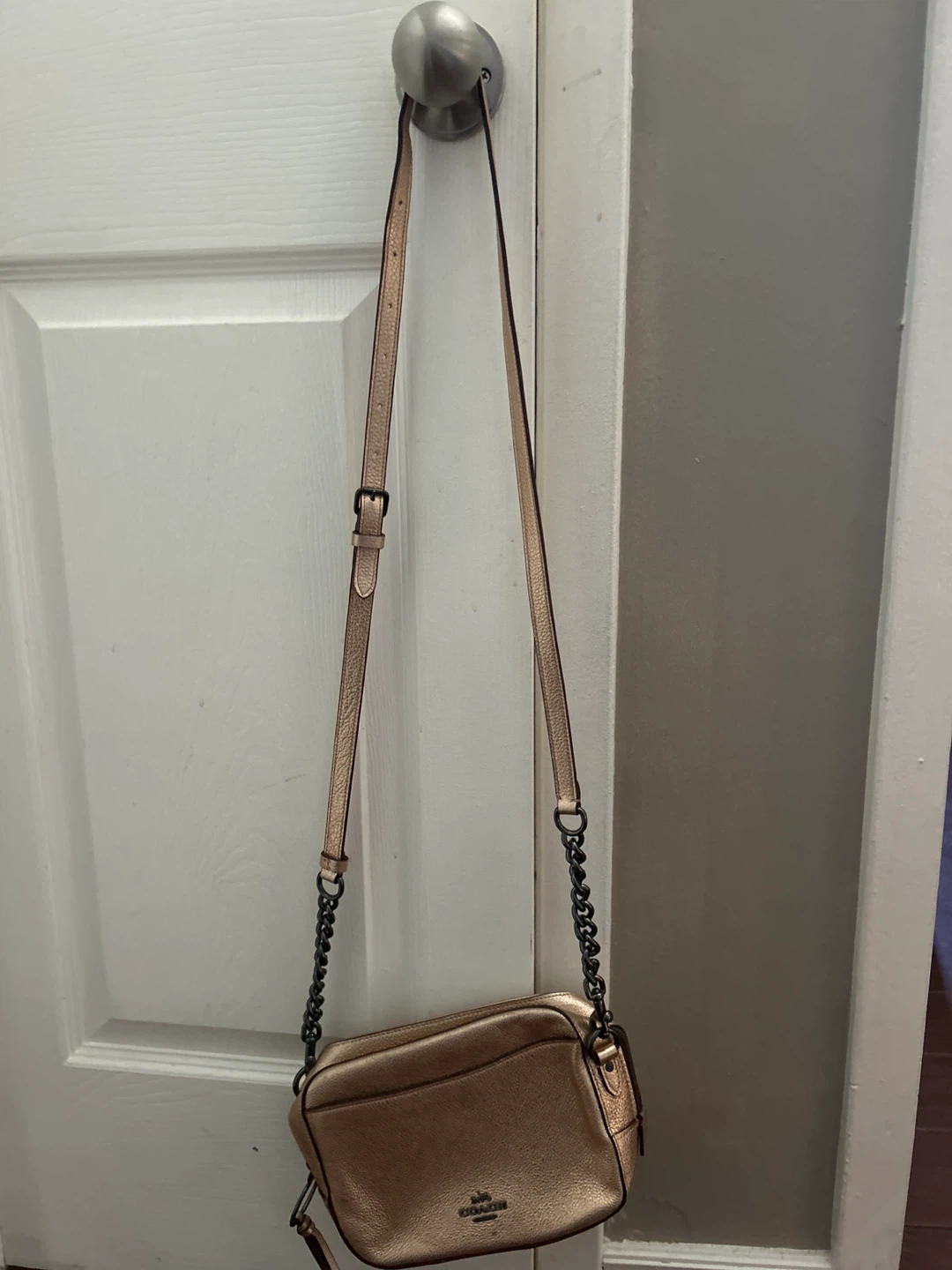 Coach Pebble Leather Crossbody Bag - Rose Gold - photo 4