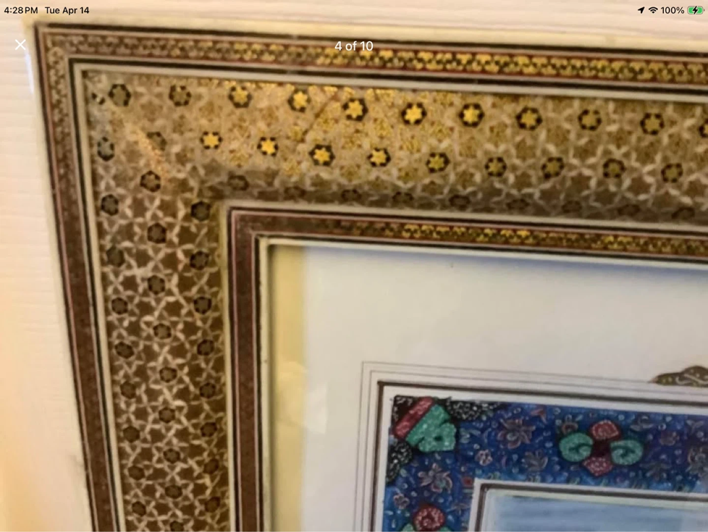 Ant/Vt Persian Hd Ptd Hunters Marquetry Khatam Ptg 🐞 - photo 5