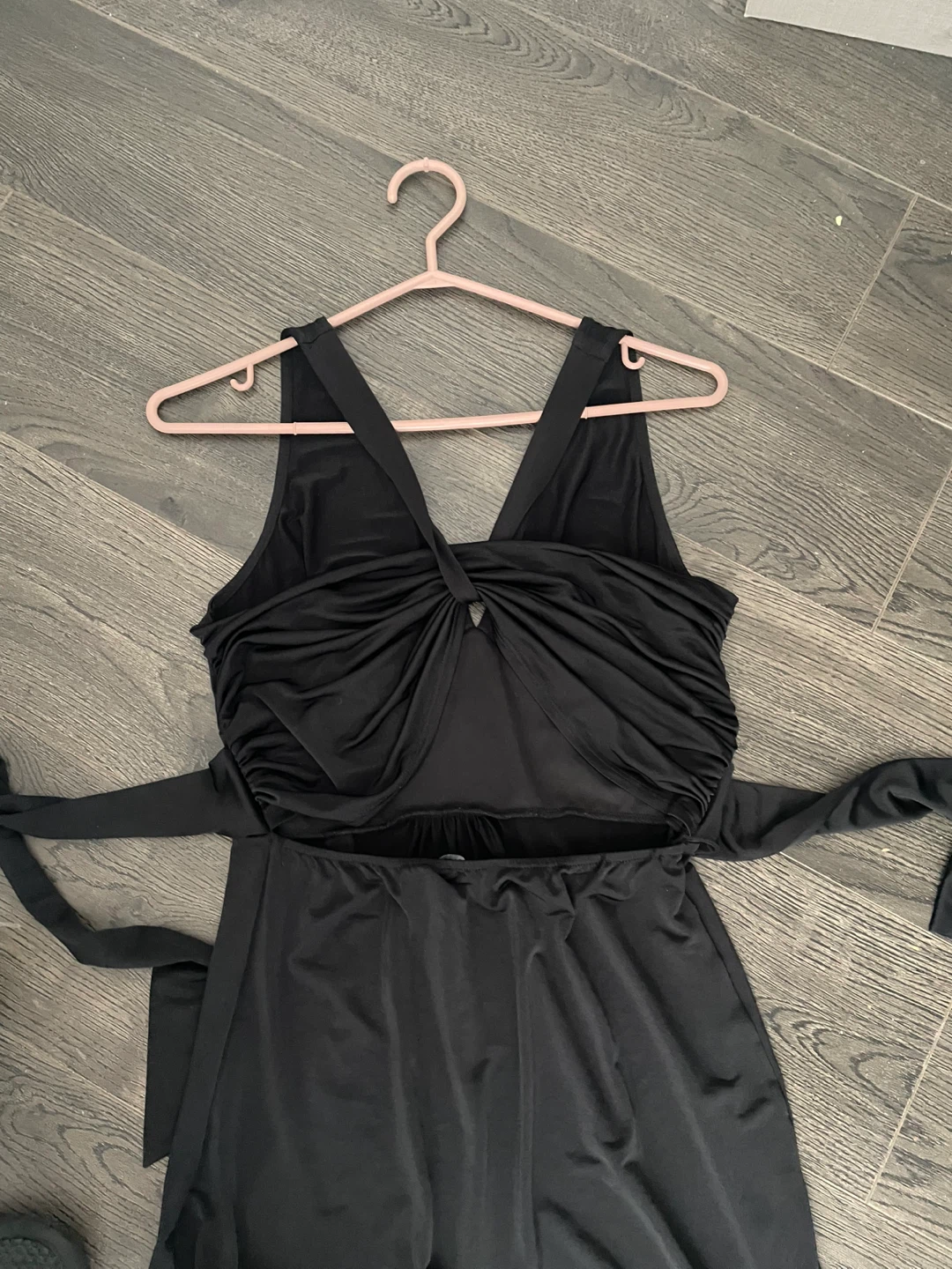Black Maxi Dress with High Slit - photo 2