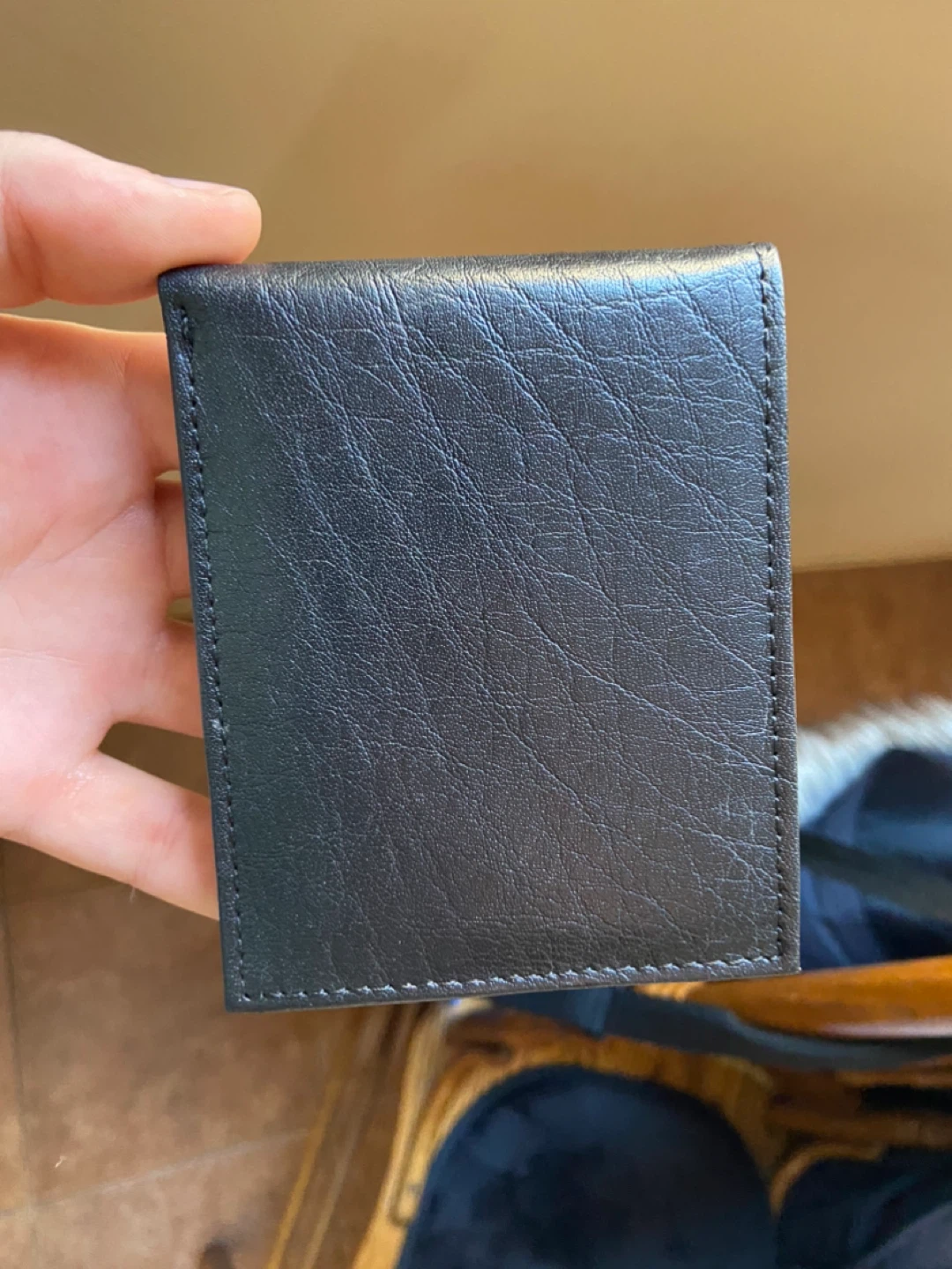 Black Bifold Wallet with Coin Pocket - photo 2