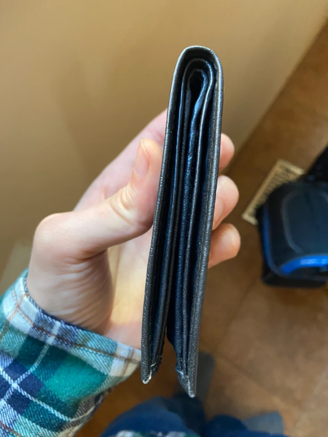 Black Bifold Wallet with Coin Pocket - photo 3