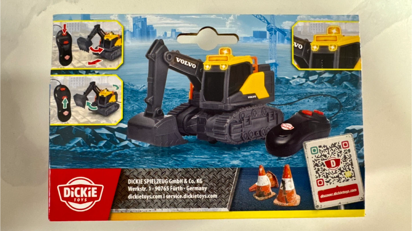 NEW - Dickie Toys Volvo Mini Excavator RC Toy - photo 3