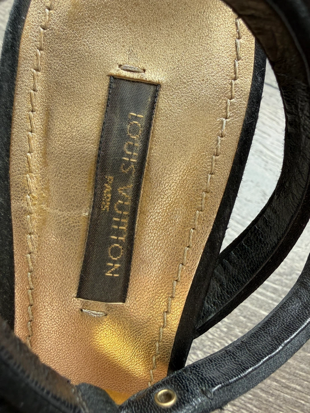 Authentic Louis Vuitton Black Heels Size 36.5