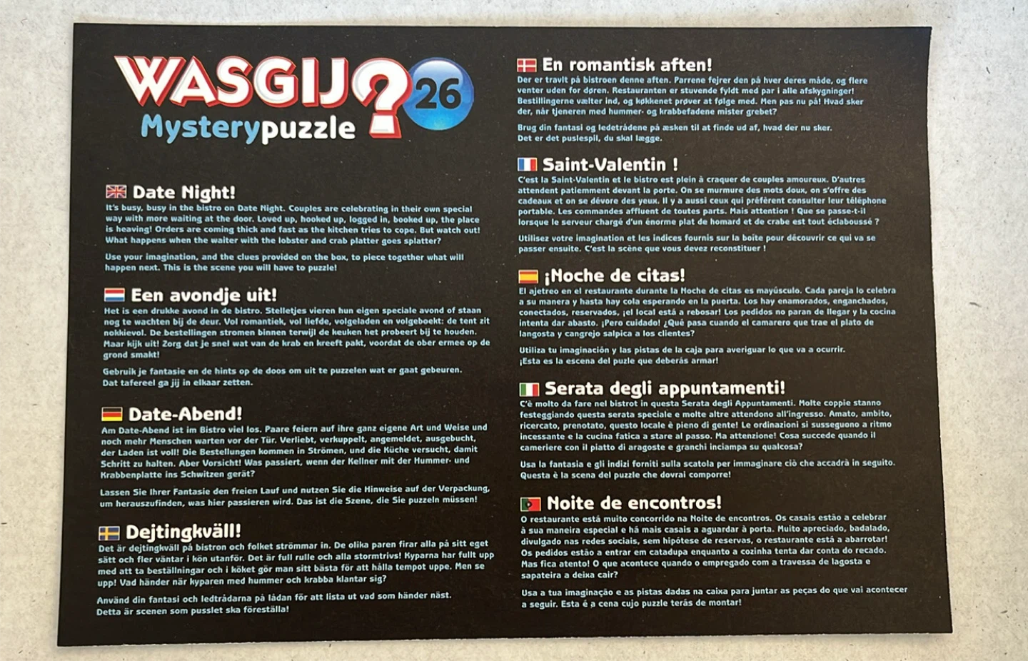 Wasgij Mystery Puzzle 26 Date Night - photo 2