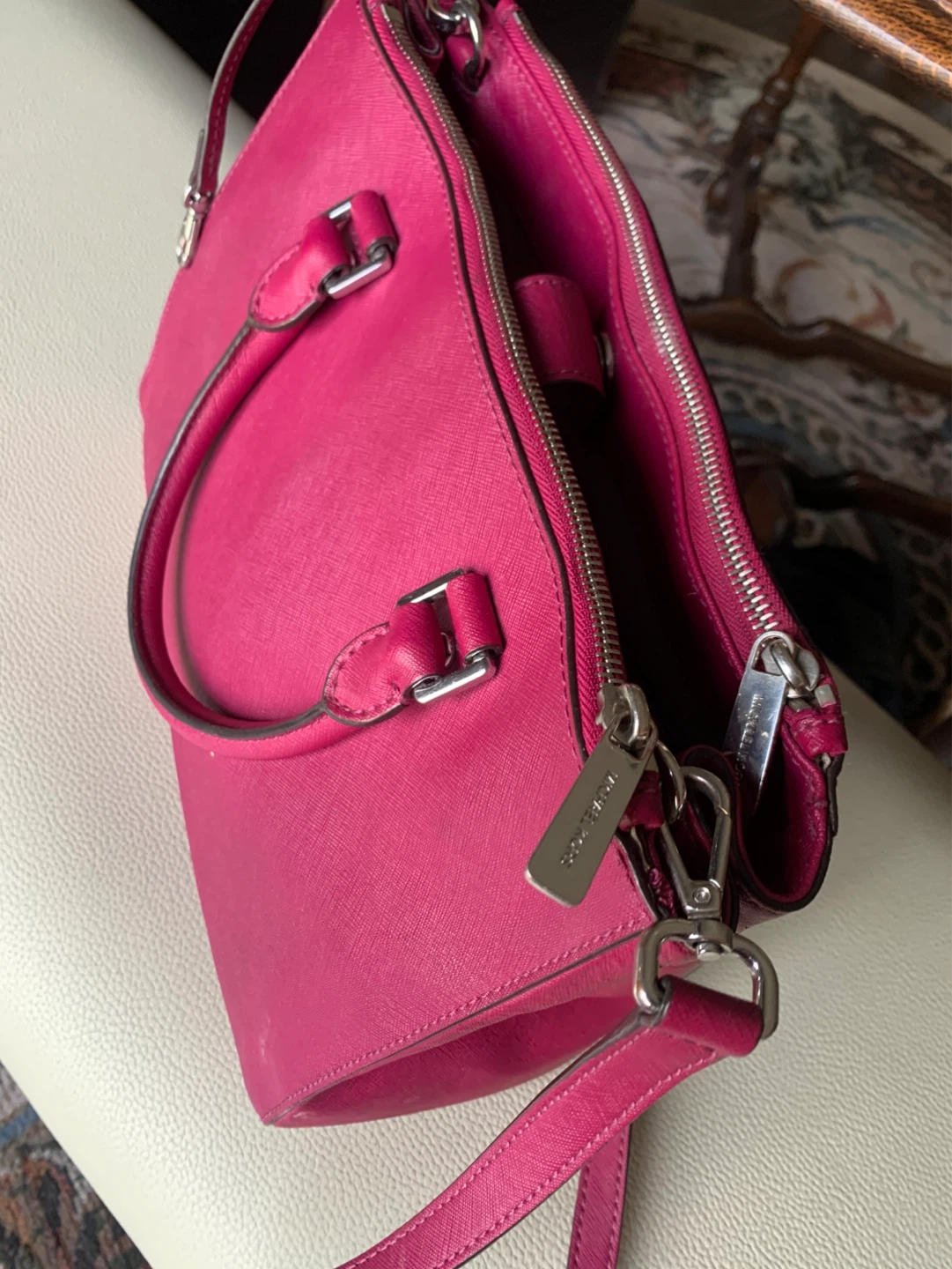 Michael Kors Pink Leather Satchel Handbag - photo 2
