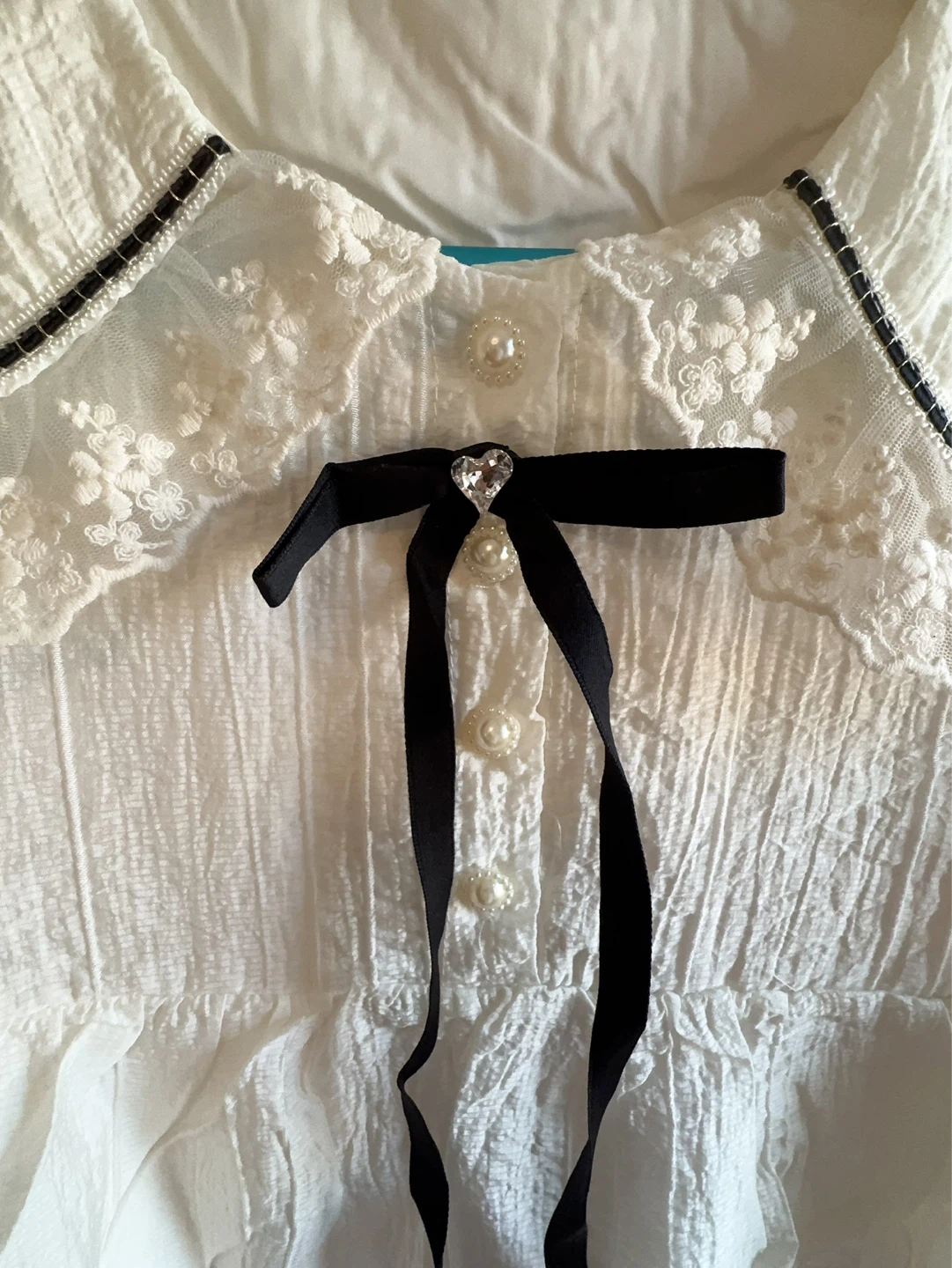 Lace Dress with Bow Detail Toddler 5/6T - photo 2