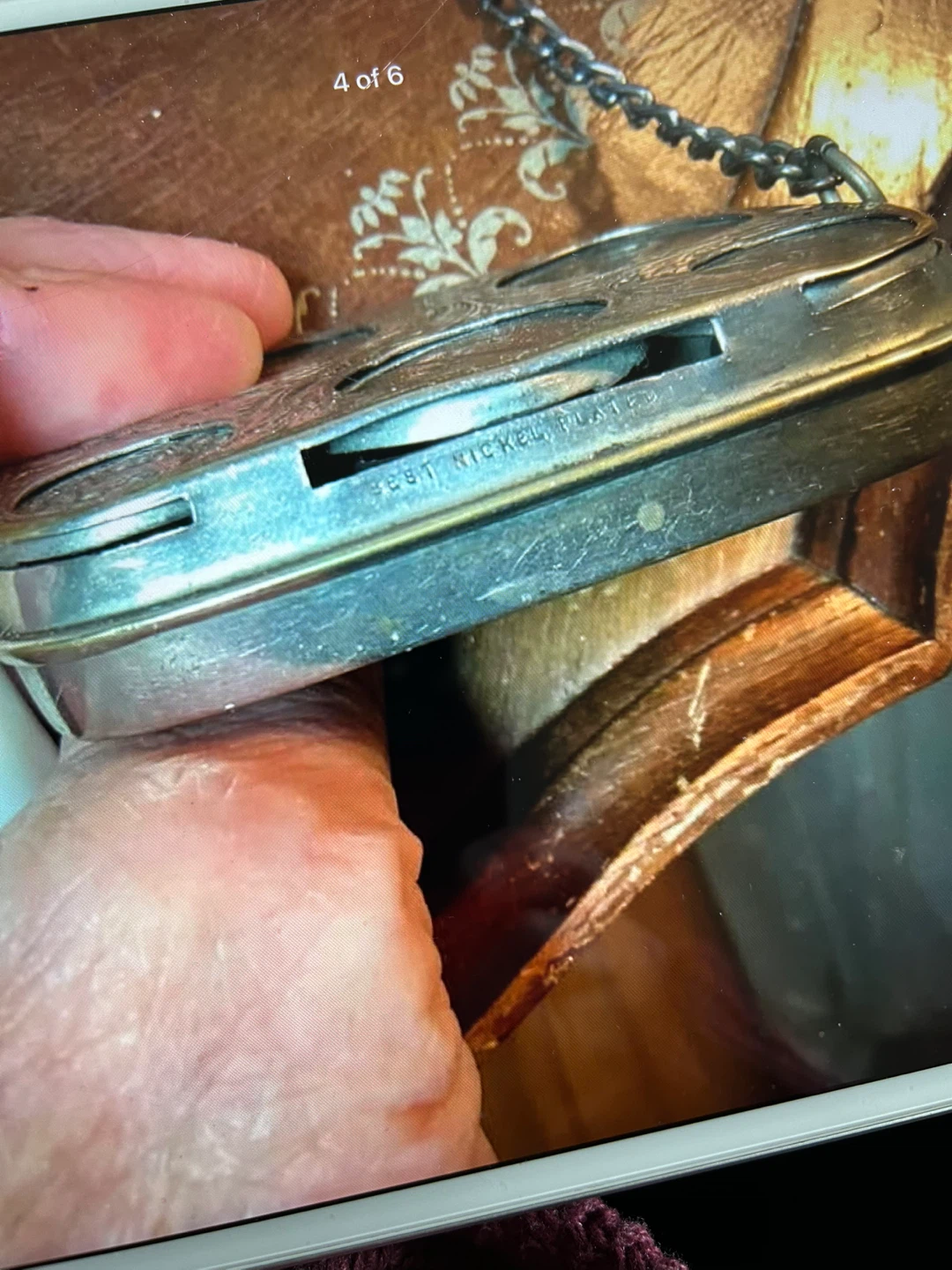 Early 1900’s JW Best Nickel Plated 5 Spring Loaded Coin Holder 🐞 - photo 3