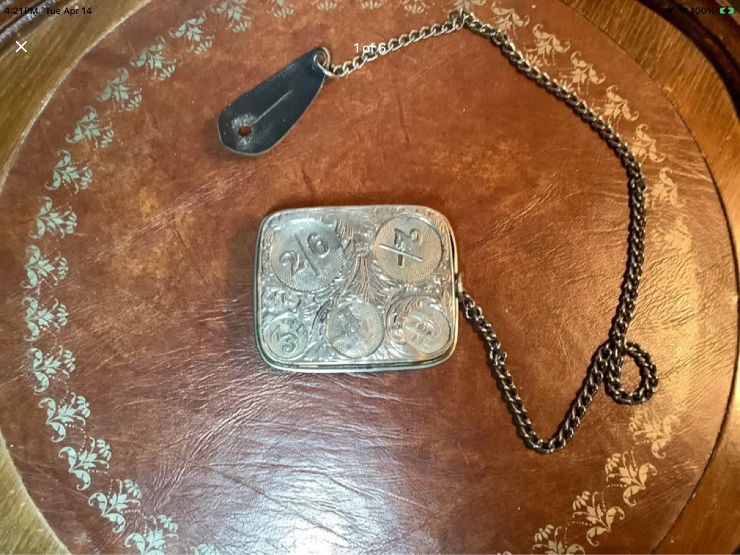 Early 1900’s JW Best Nickel Plated 5 Spring Loaded Coin Holder 🐞