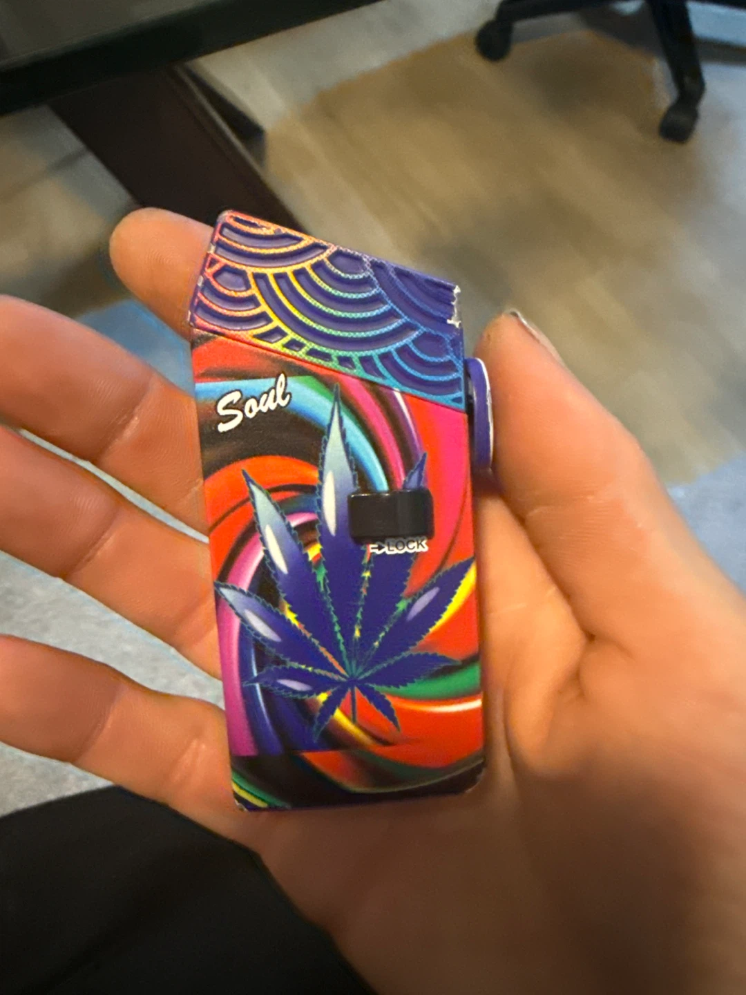 Soul Lighter with Marijuana Leaf Design