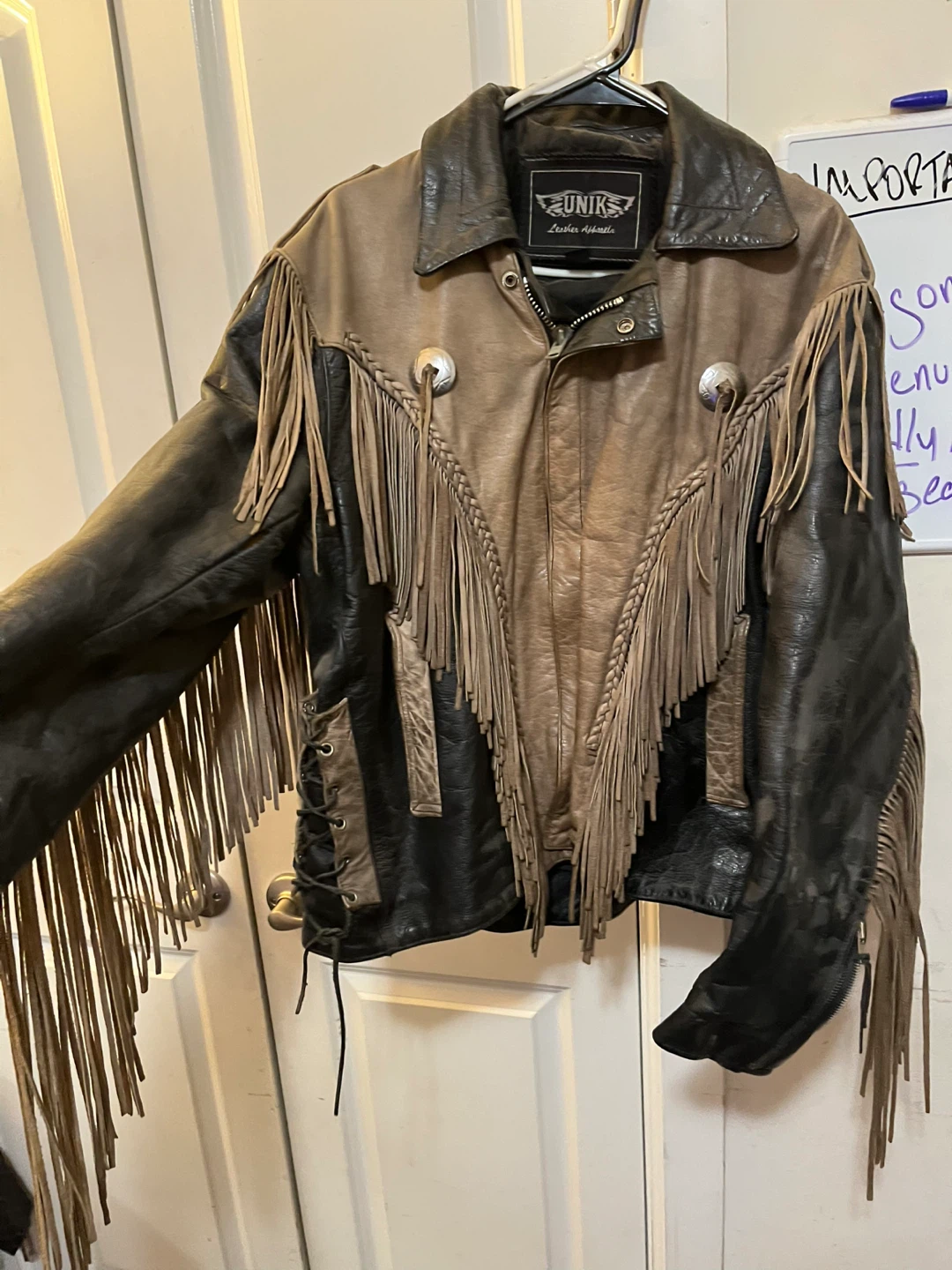 UNIK leather jacket with tassels - photo 2