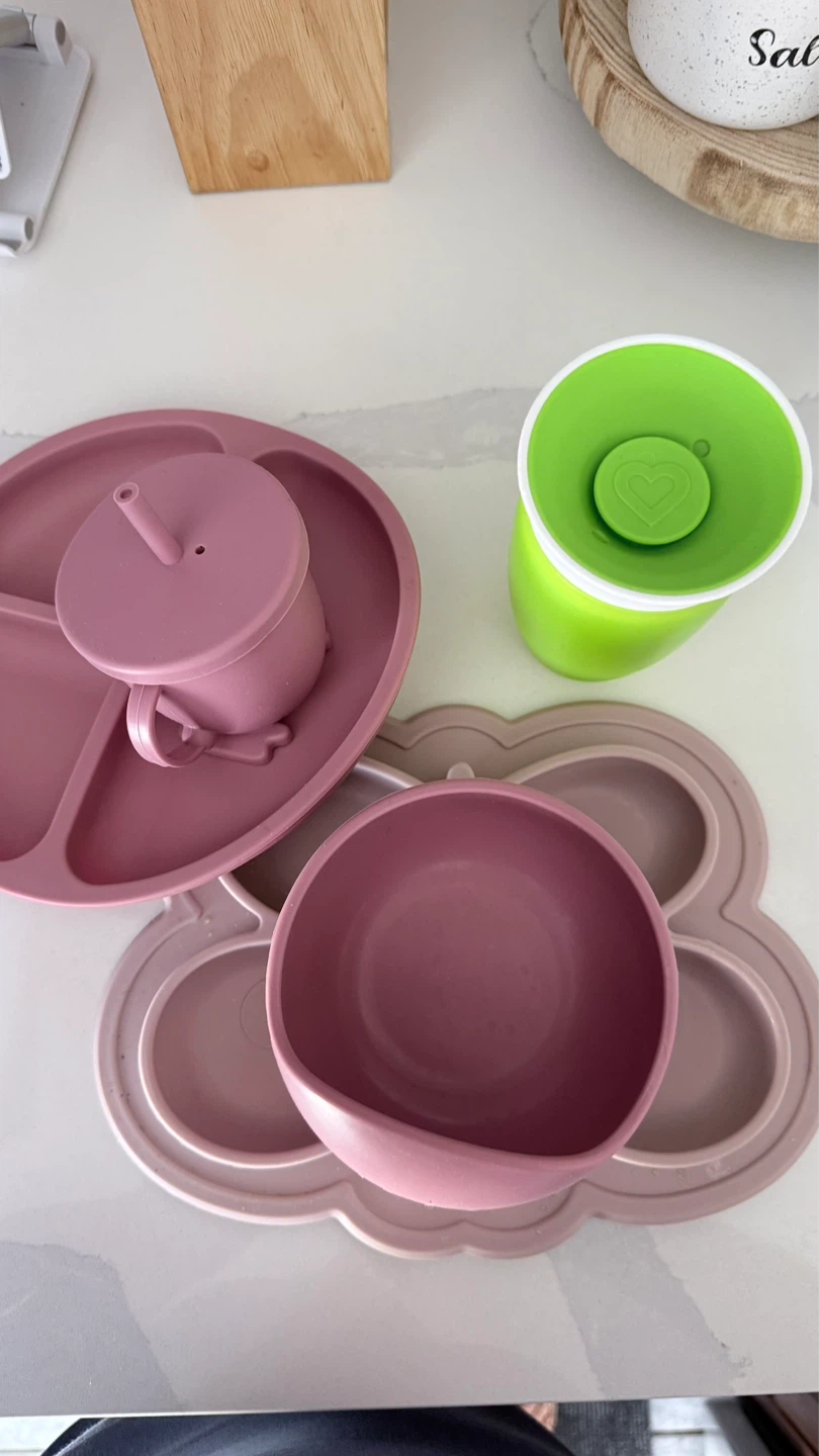 Silicone Toddler Suction Plate, Bowl, Cup & Mat Set - photo 2