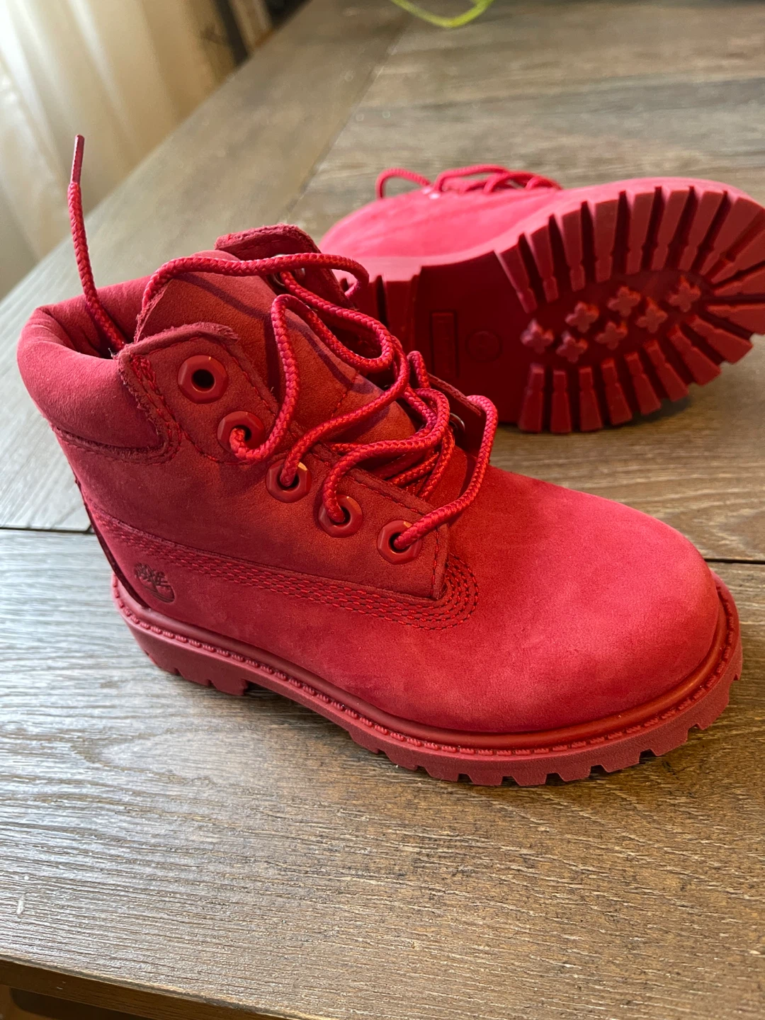 Timberland Red Suede Boots Size 8