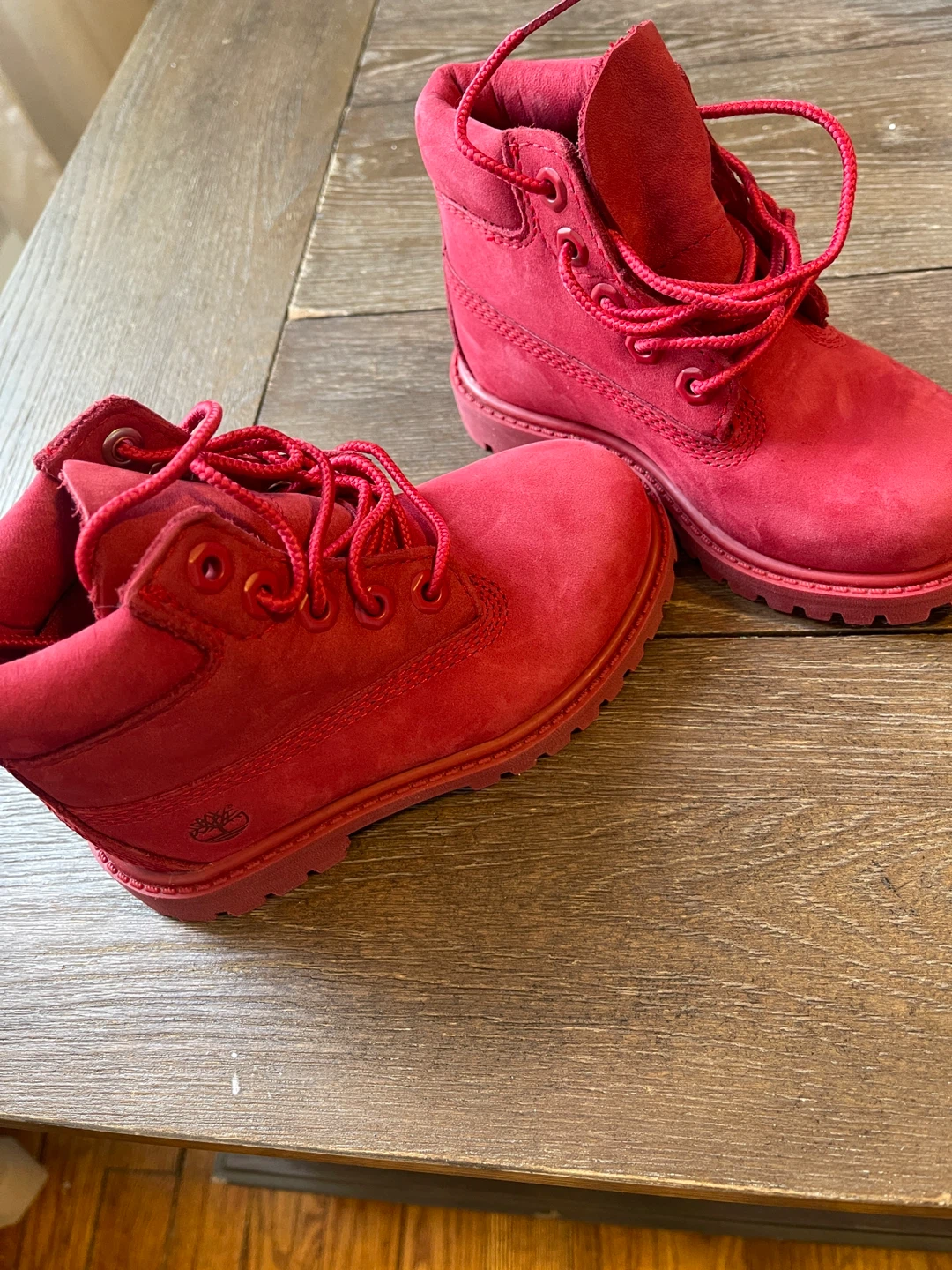 Timberland Red Suede Boots Size 8 - photo 2