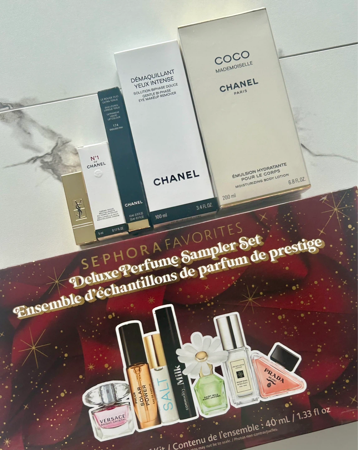 Chanel, YSL, Jo Malone, Prada (new) - retail $380