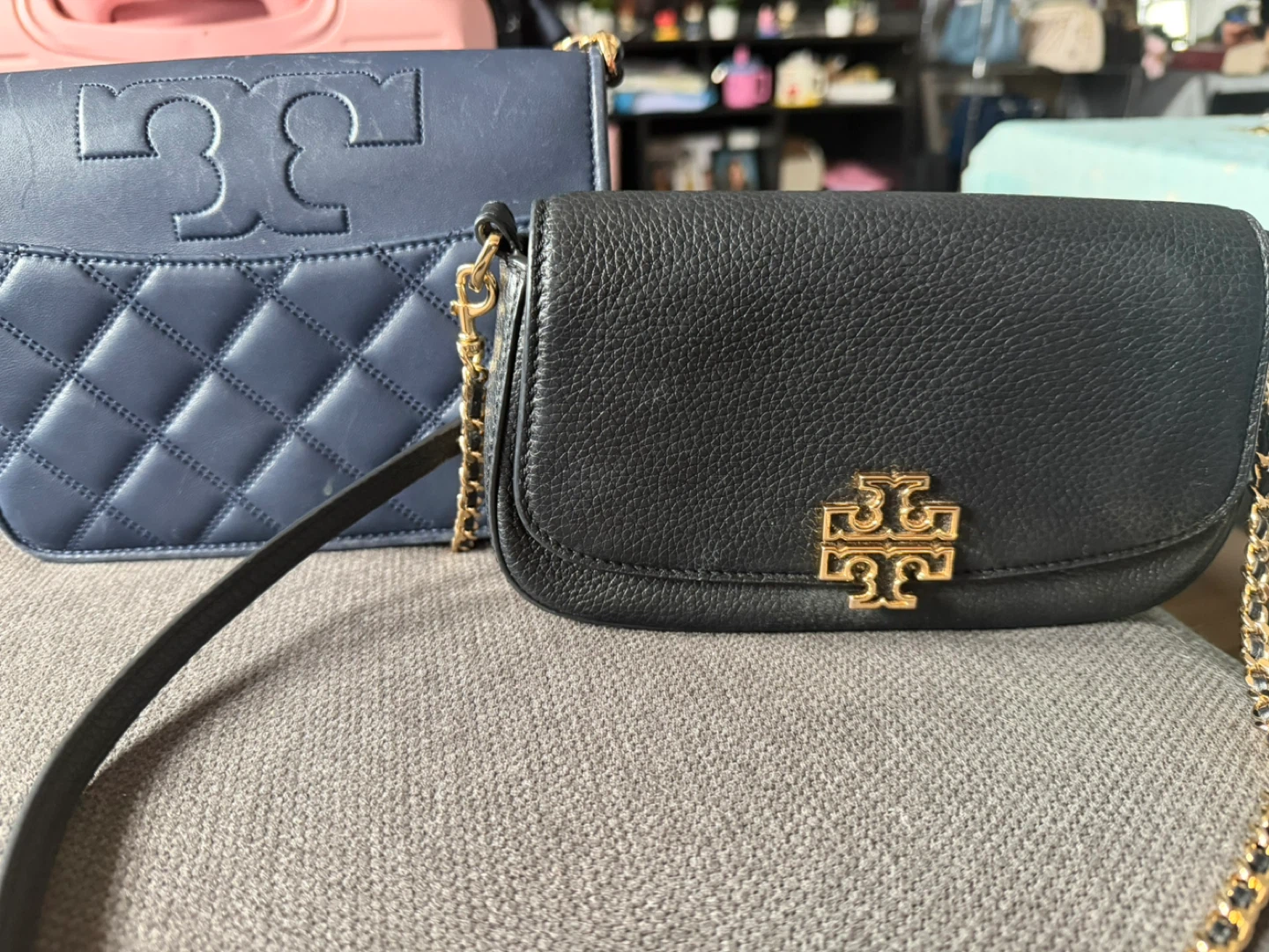 Tory Burch Black Leather Shoulder Bag