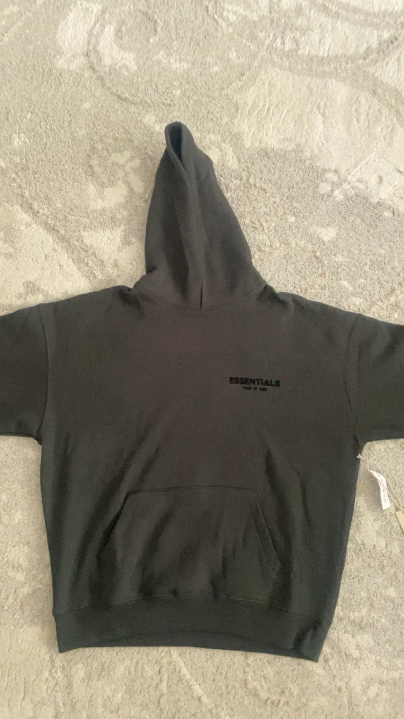 Black Fear of God Essentials Hoodie