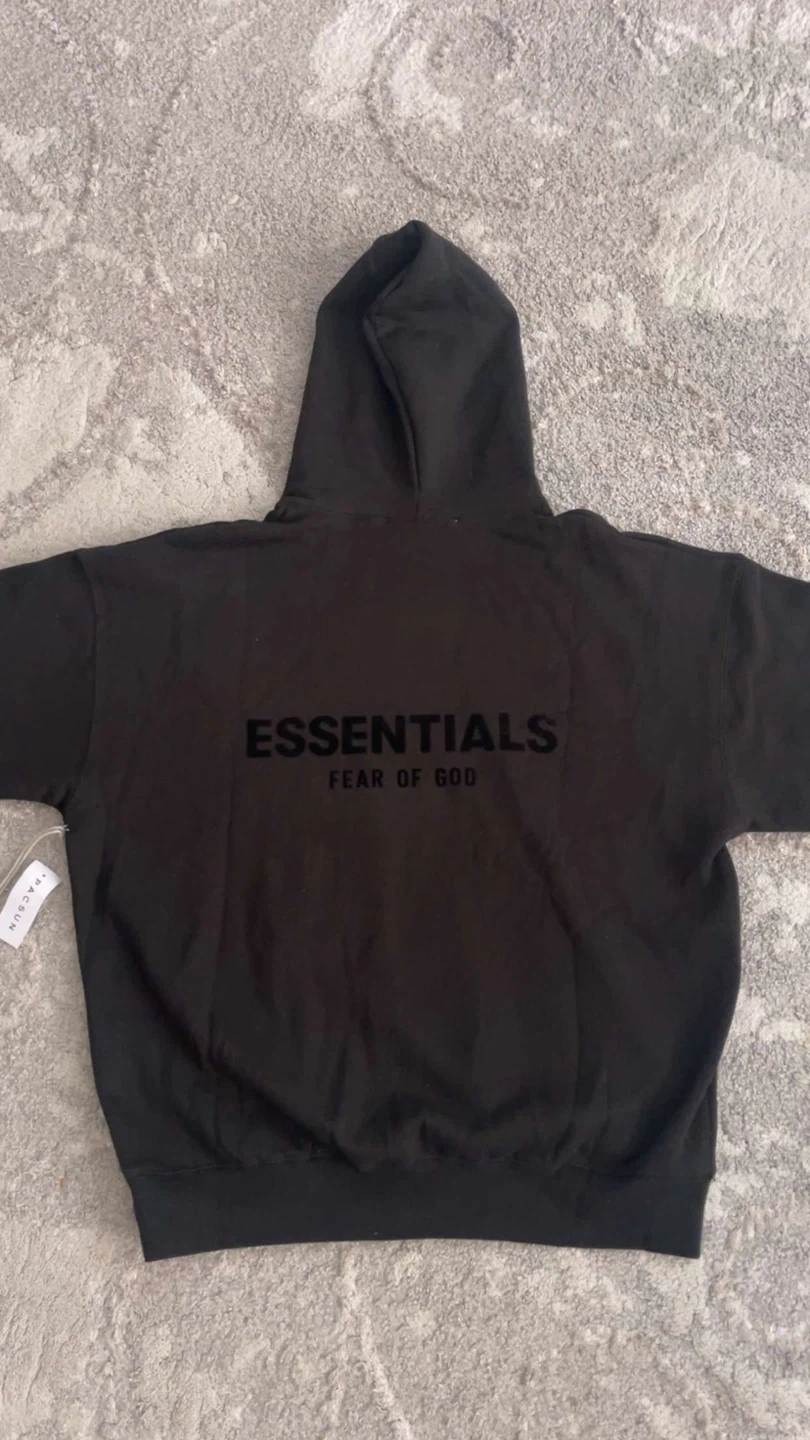 Black Fear of God Essentials Hoodie - photo 5