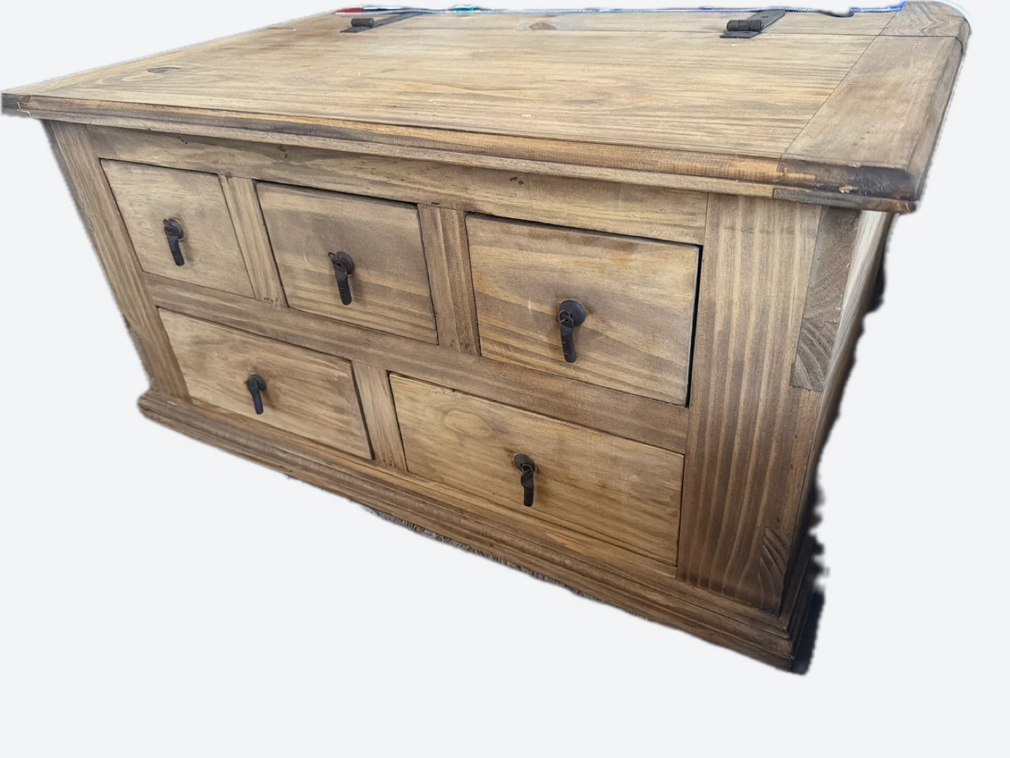 Wooden Storage Chest with Drawers - photo 2