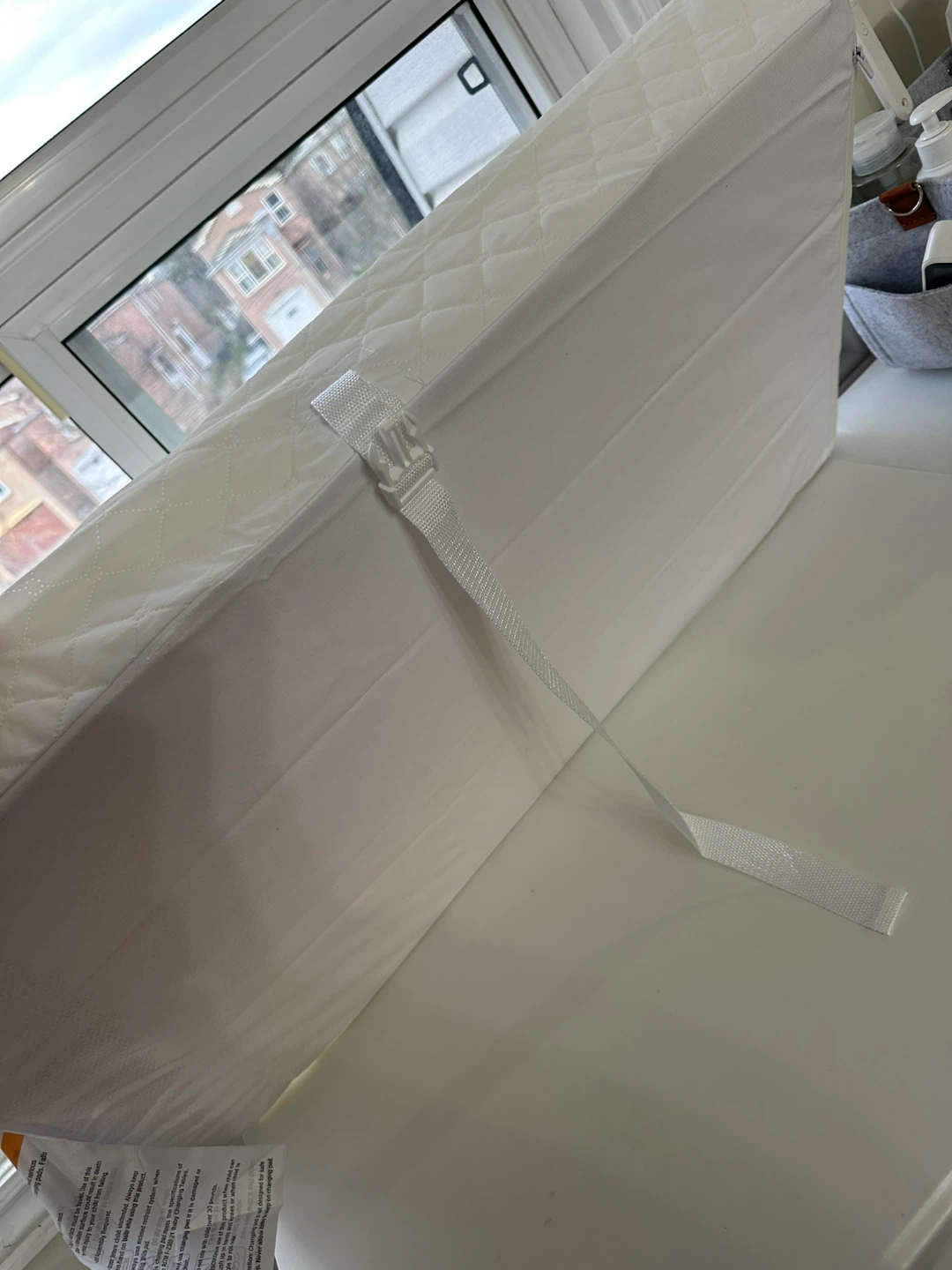 White Quilted Changing Pad - photo 3