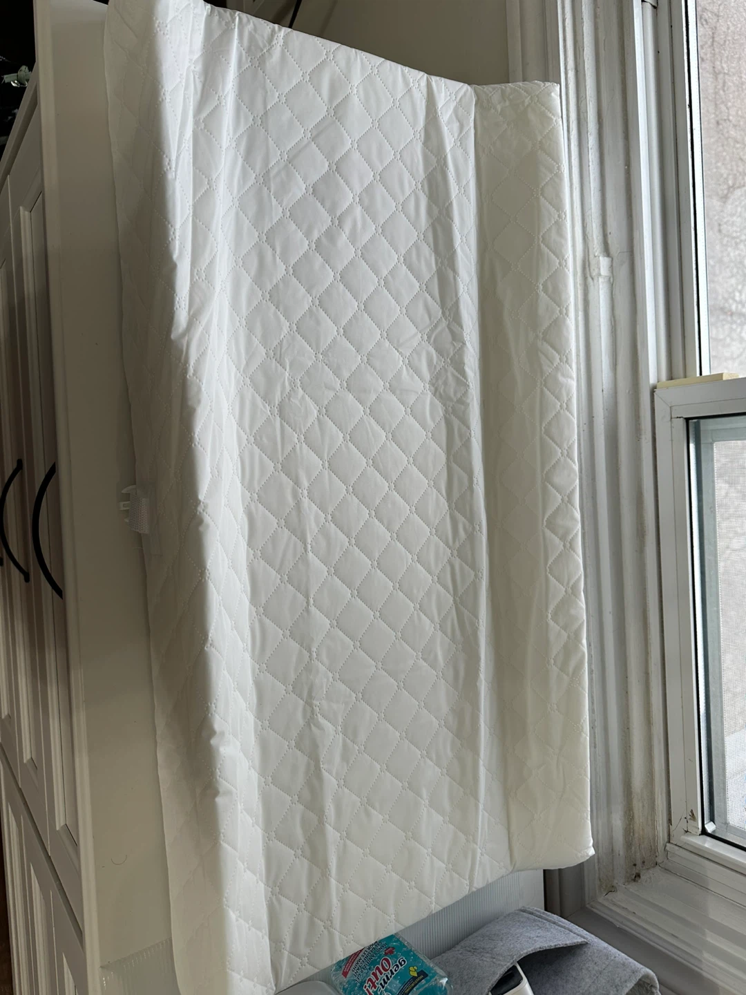 White Quilted Changing Pad