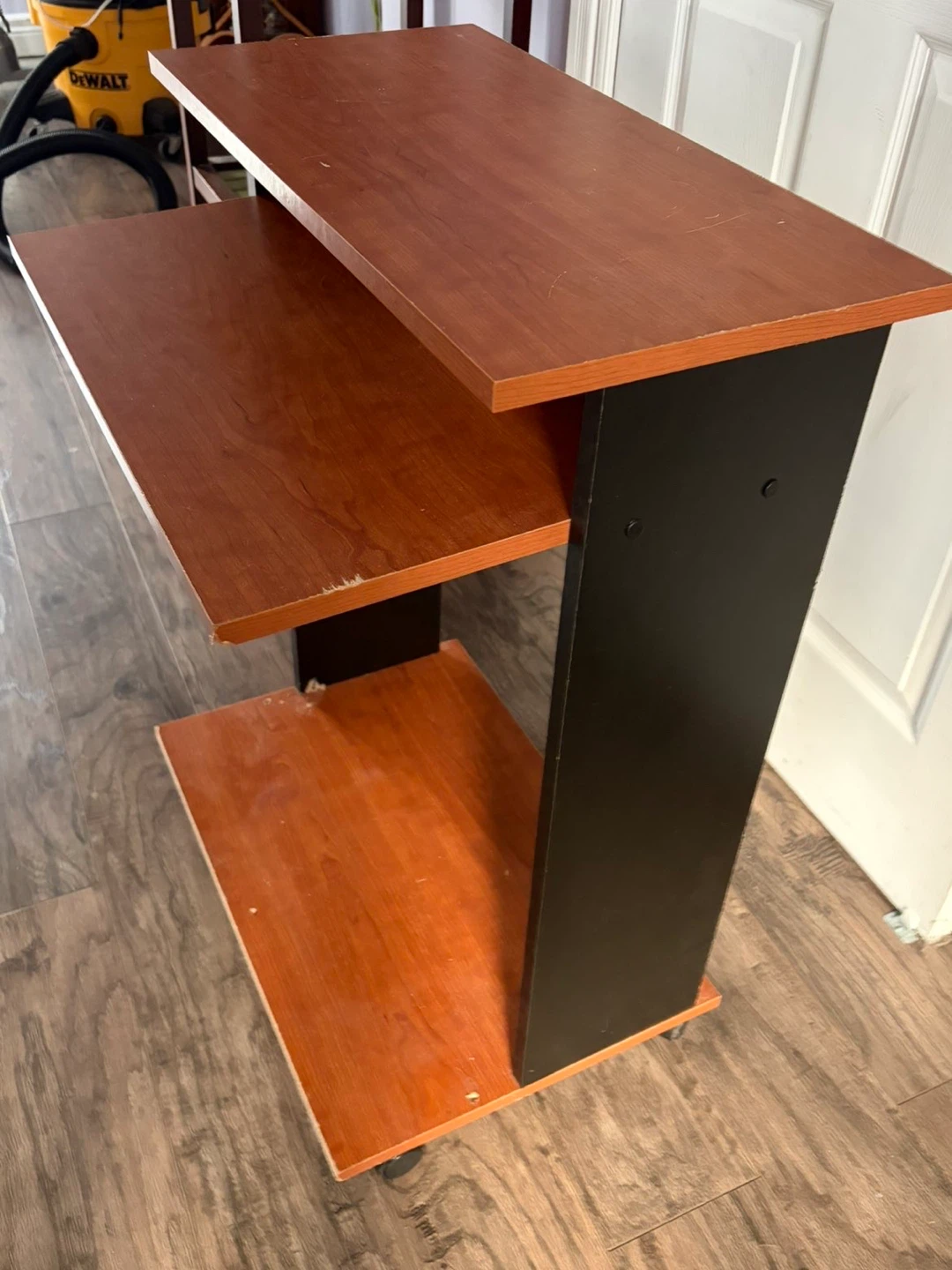 Wood and Black 3-Tier Rolling Stand - photo 4
