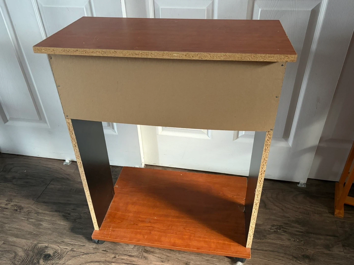 Wood and Black 3-Tier Rolling Stand - photo 2